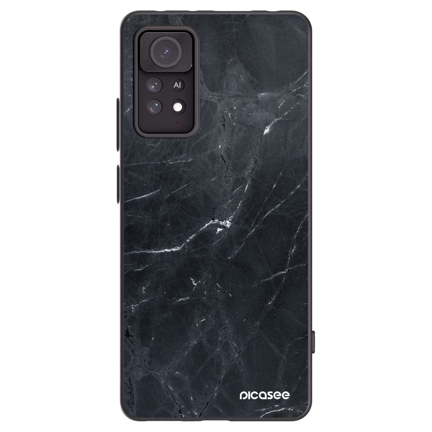 Picasee silikonový černý obal pro Xiaomi Redmi Note 11 Pro - Black marble