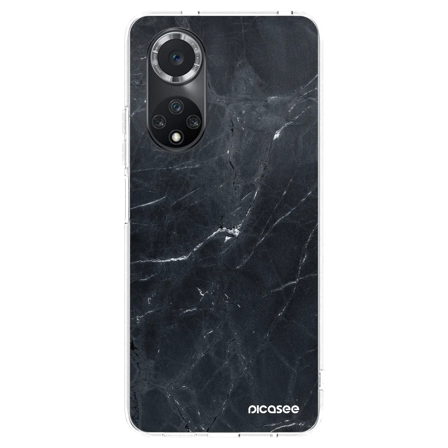 Picasee silikonový průhledný obal pro Huawei Nova 9 SE - Black marble