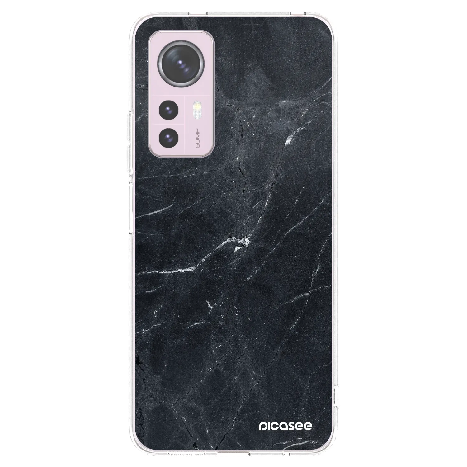 Picasee silikonový průhledný obal pro Xiaomi 12 - Black marble