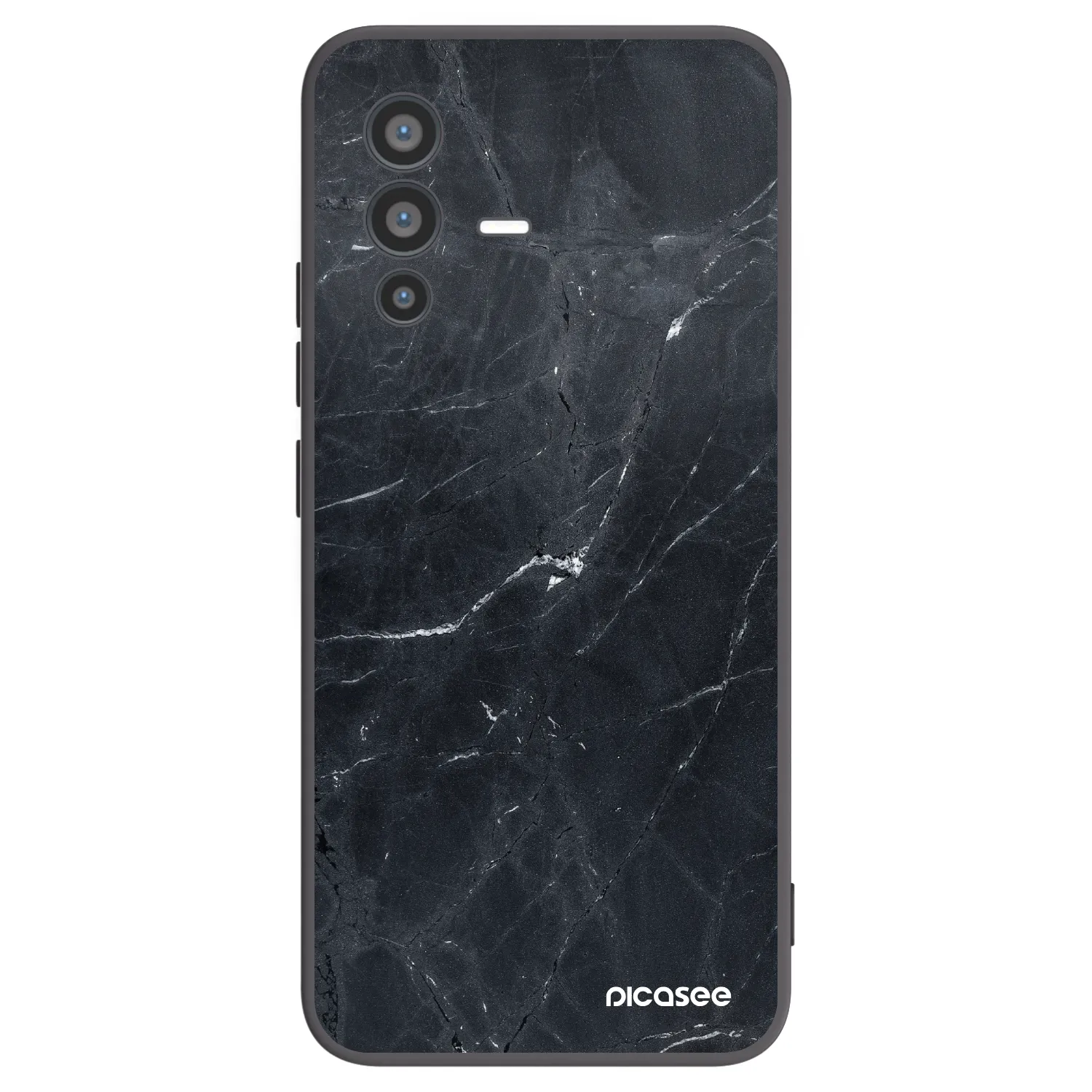 Picasee silikonový černý obal pro Vivo V23 5G - Black marble