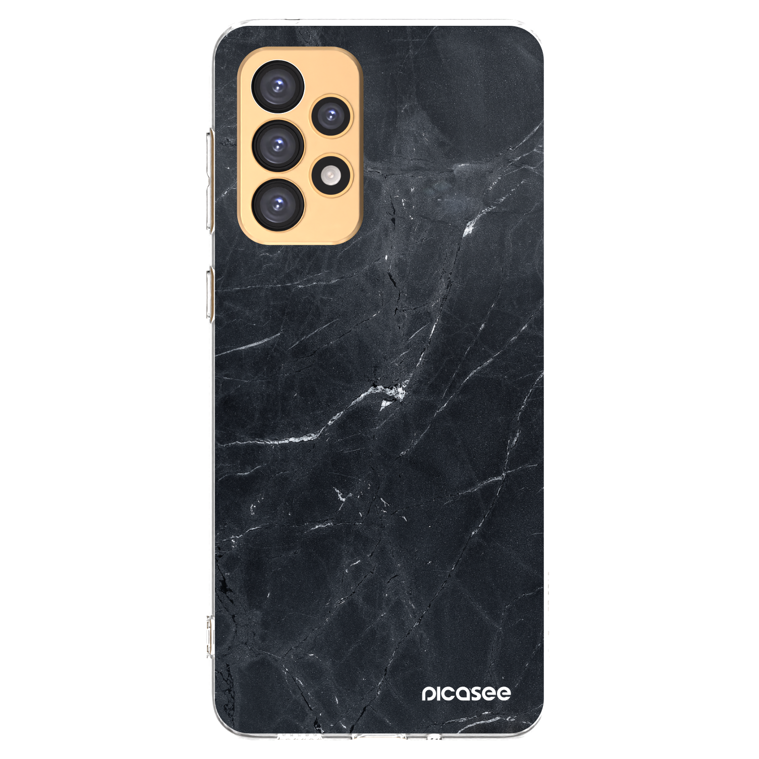 Picasee silikonový průhledný obal pro Samsung Galaxy A33 5G A336 - Black marble