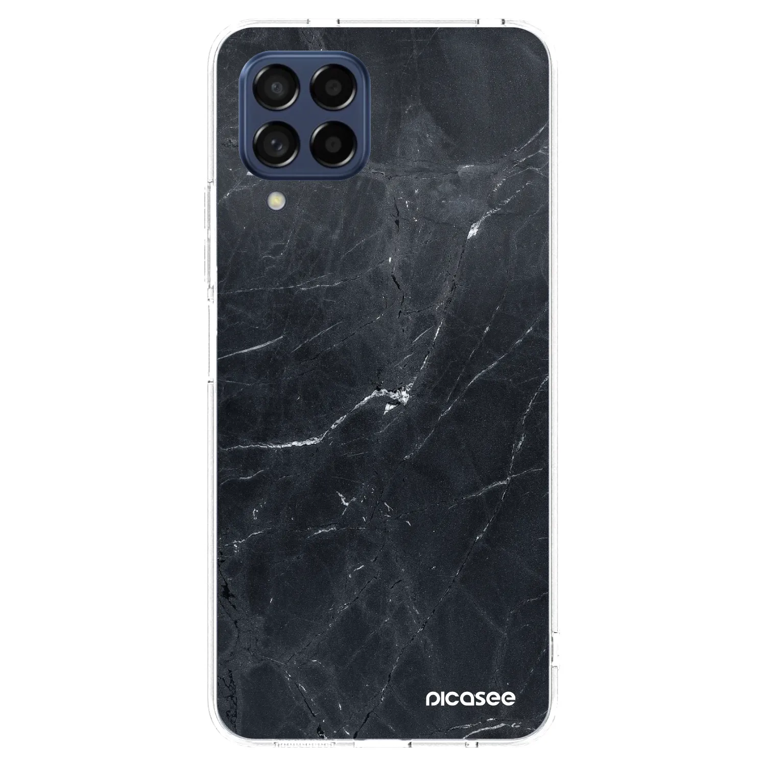 Picasee silikonový průhledný obal pro Samsung Galaxy M53 5G - Black marble