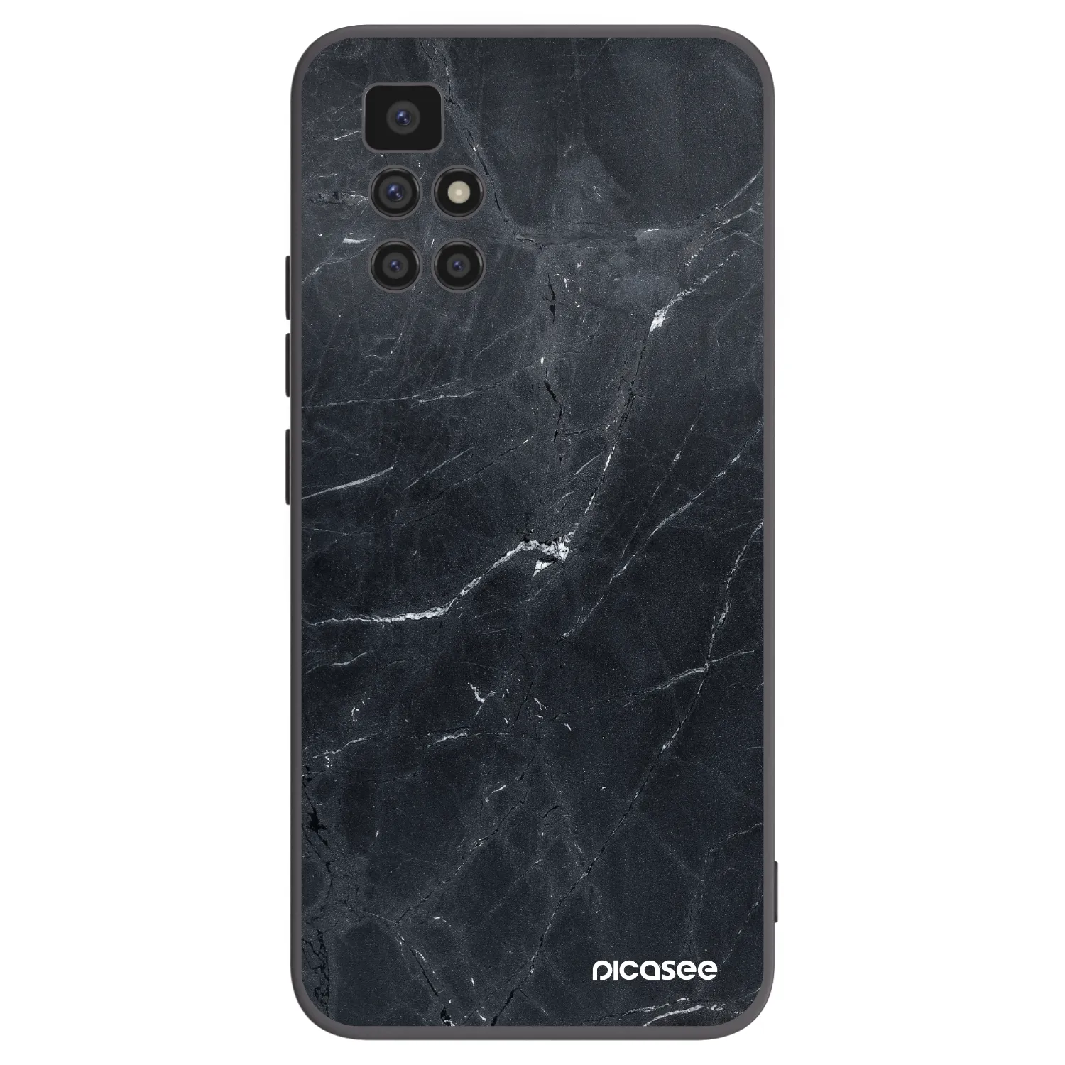 Picasee silikonový černý obal pro Xiaomi Redmi 10 (2022) - Black marble