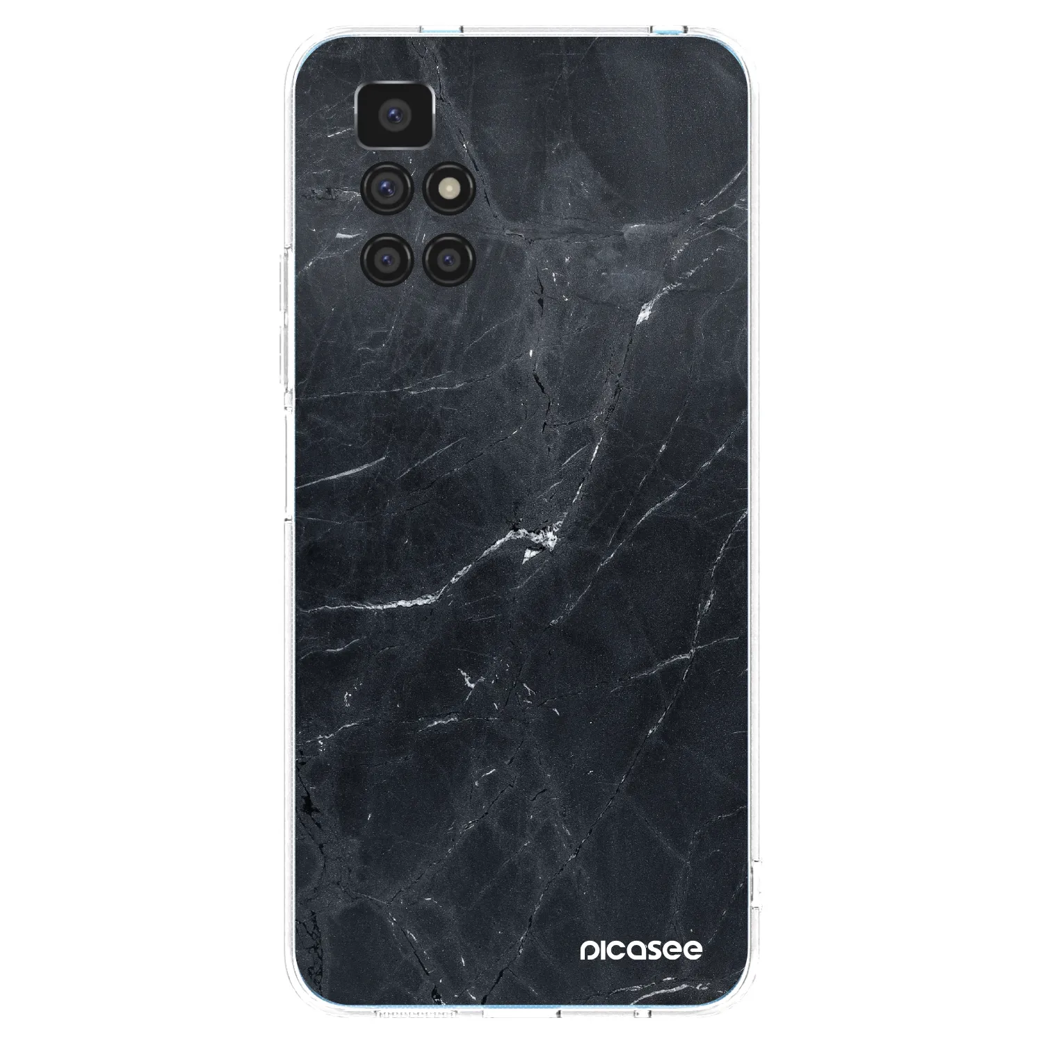 Picasee silikonový průhledný obal pro Xiaomi Redmi 10 (2022) - Black marble