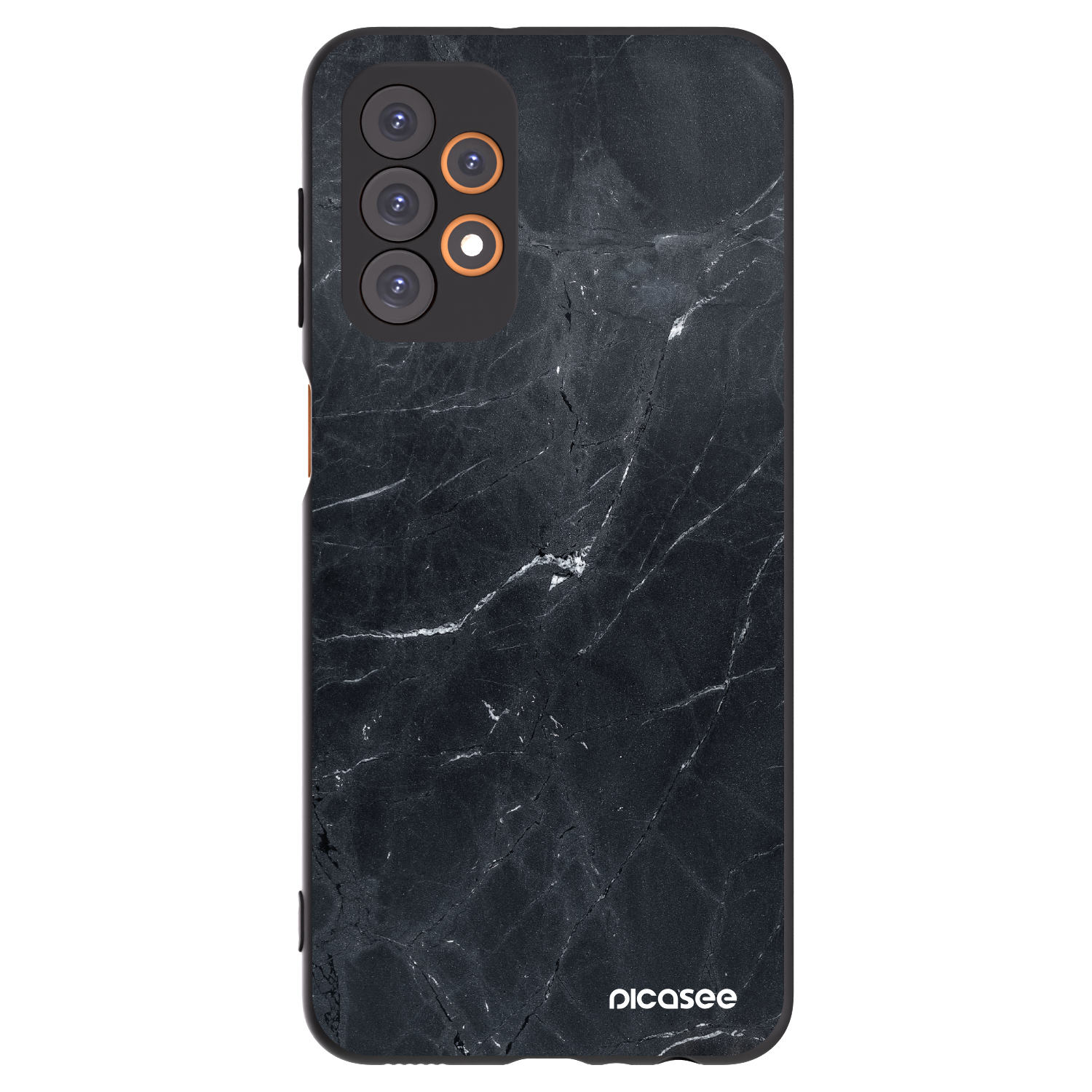 Picasee silikonový černý obal pro Samsung Galaxy A23 A236B 5G - Black marble
