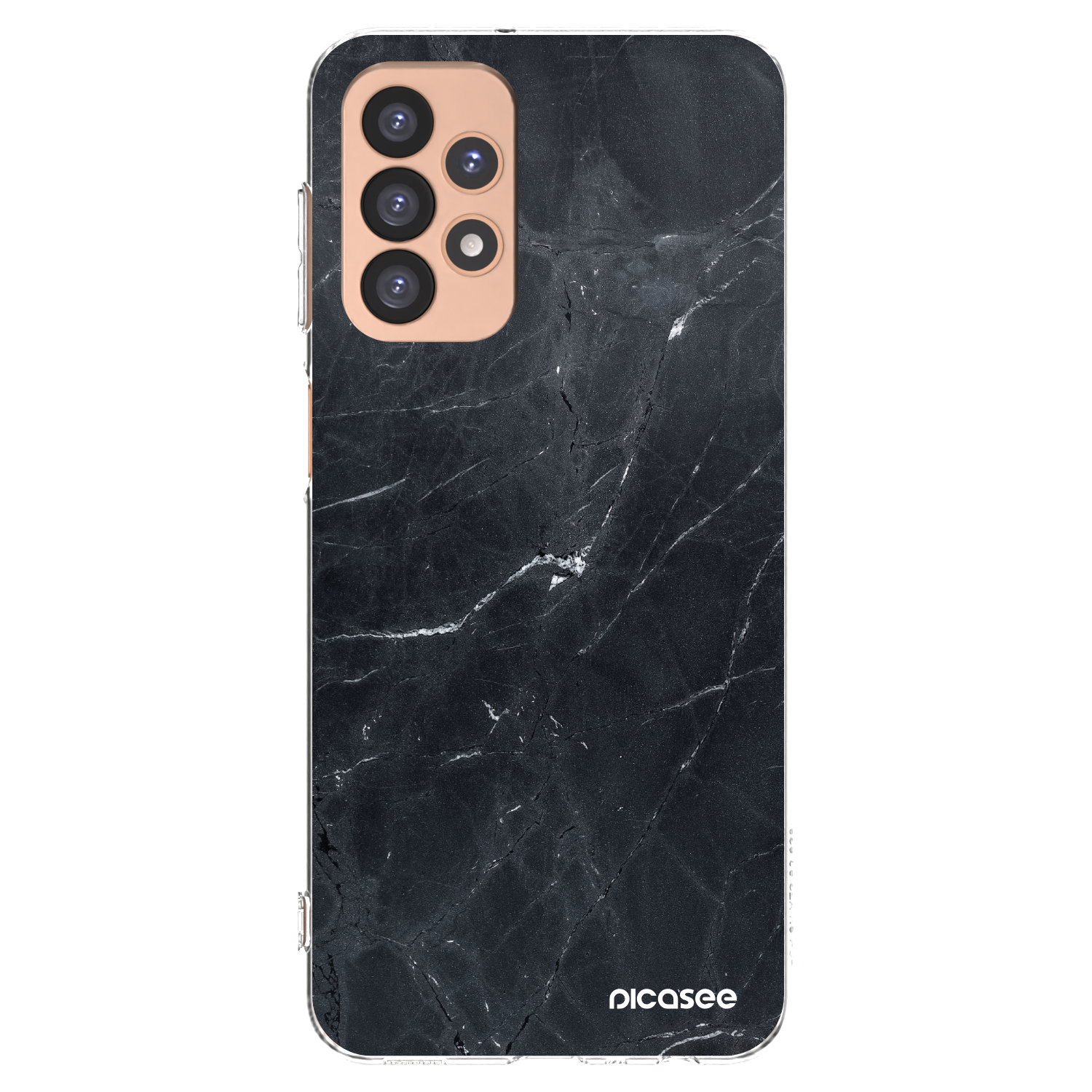 Picasee silikonový průhledný obal pro Samsung Galaxy A23 A236B 5G - Black marble