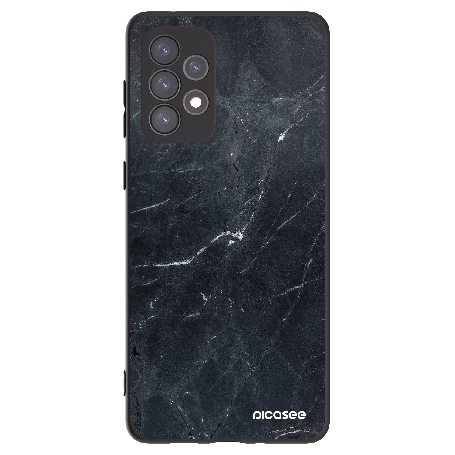 Picasee silikonový černý obal pro Samsung Galaxy A73 5G - Black marble