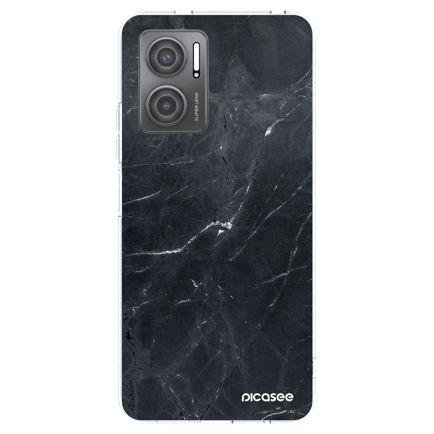 Picasee silikonový průhledný obal pro Xiaomi Redmi 10 5G - Black marble
