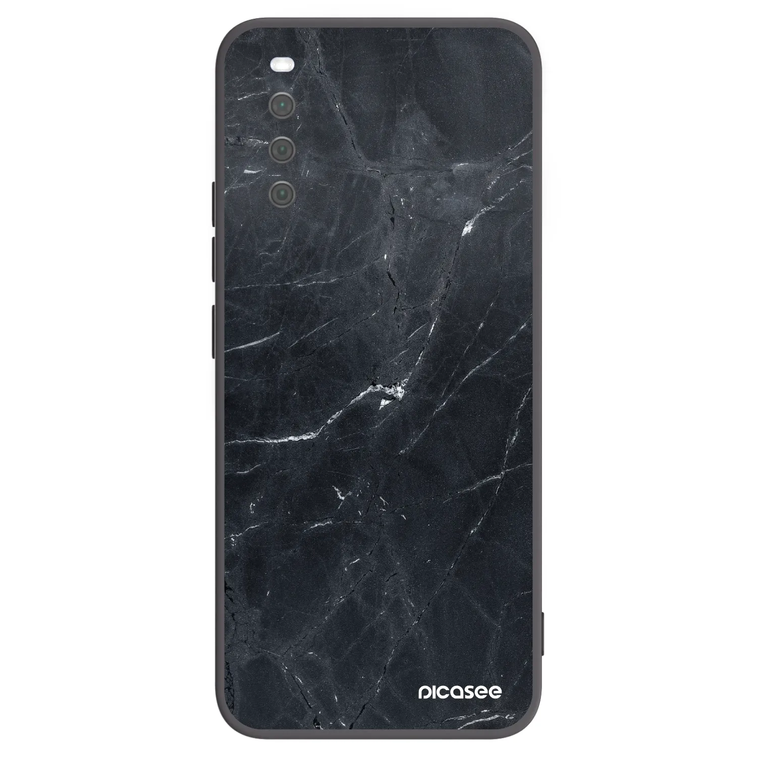 Picasee silikonový černý obal pro Sony Xperia 10 III - Black marble