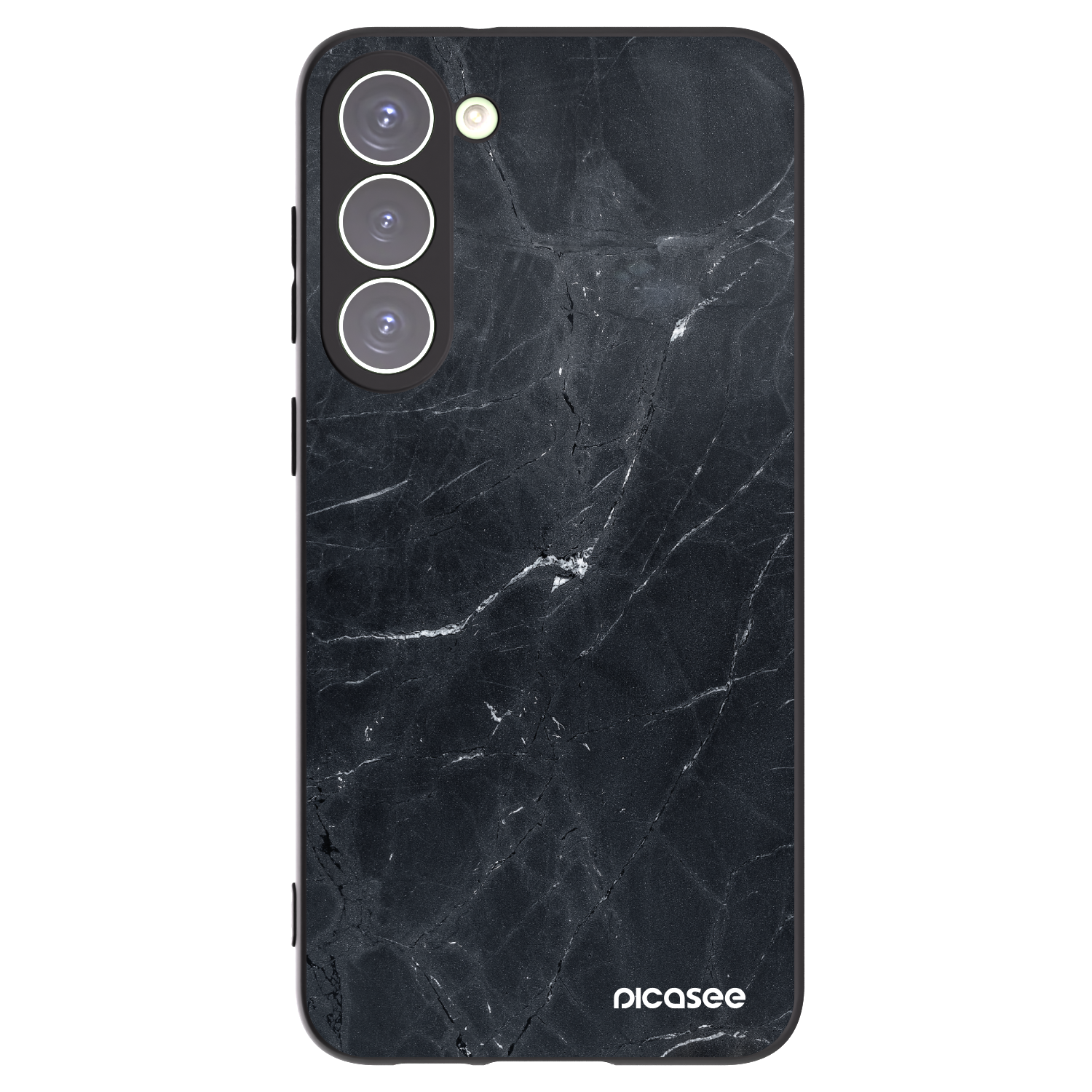 Picasee silikonový černý obal pro Samsung Galaxy S23+ 5G - Black marble