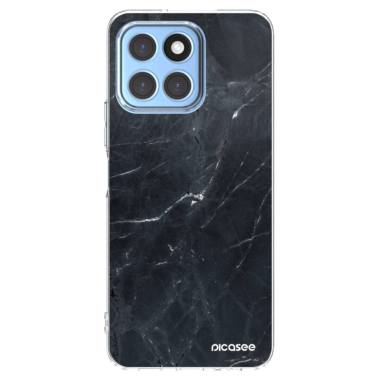 Picasee silikonový průhledný obal pro Honor X6 - Black marble