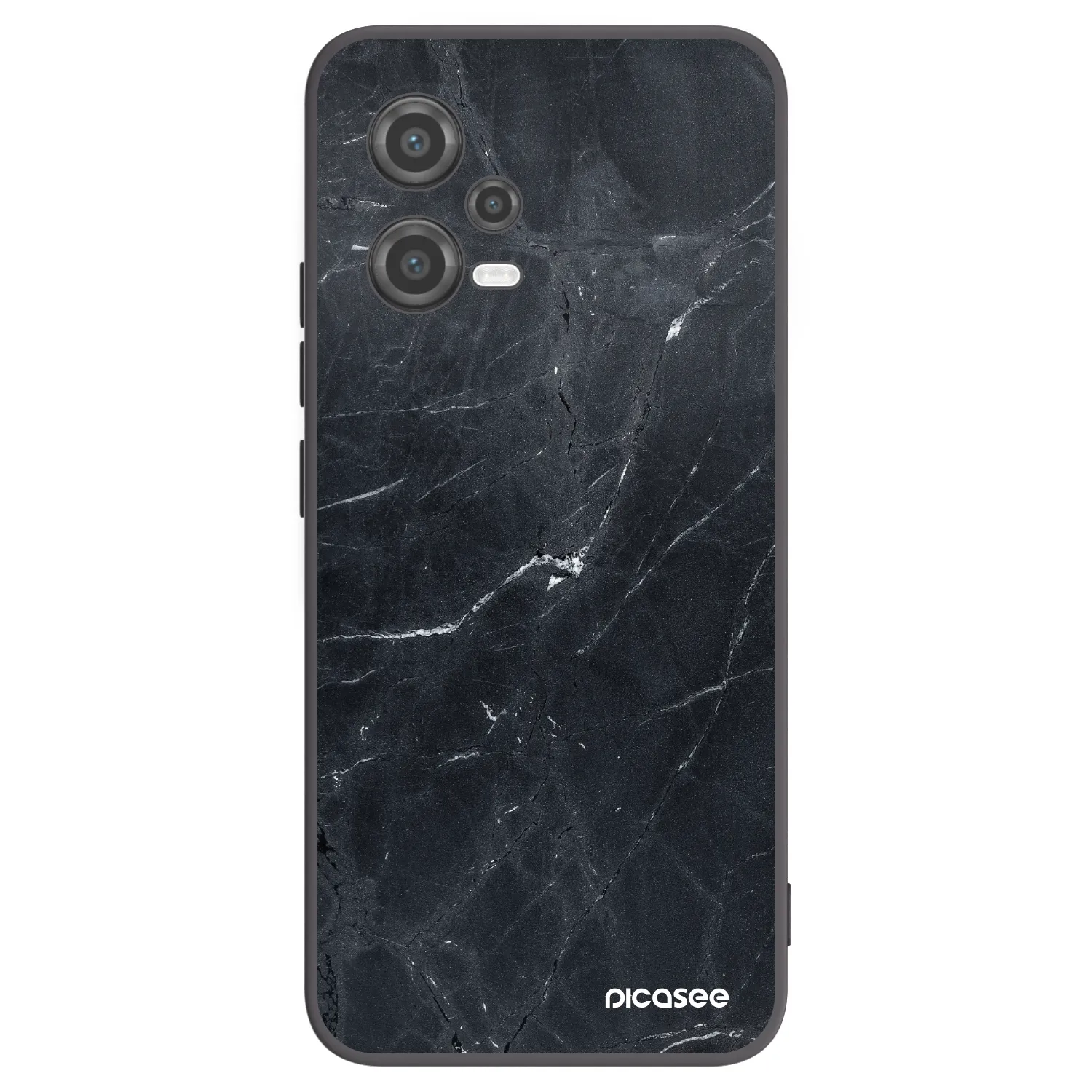 Picasee silikonový černý obal pro Xiaomi Poco X5 - Black marble