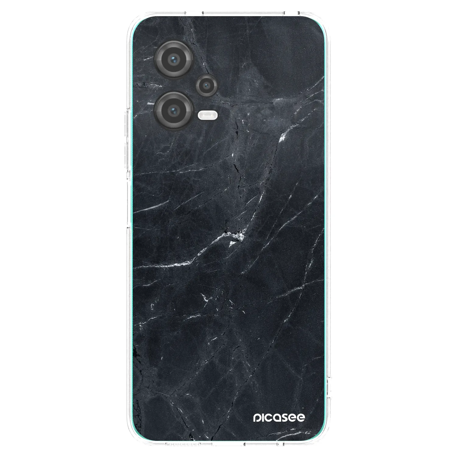Picasee silikonový průhledný obal pro Xiaomi Poco X5 - Black marble