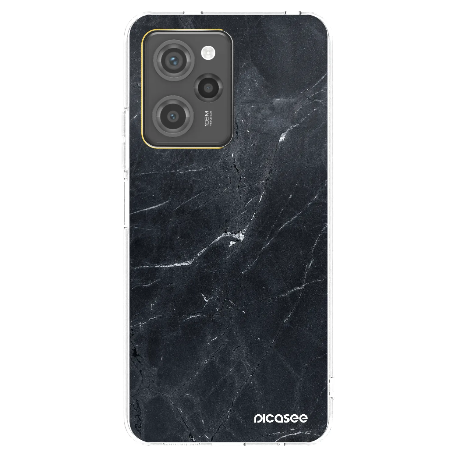 Picasee silikonový černý obal pro Xiaomi Poco X5 Pro - Black marble