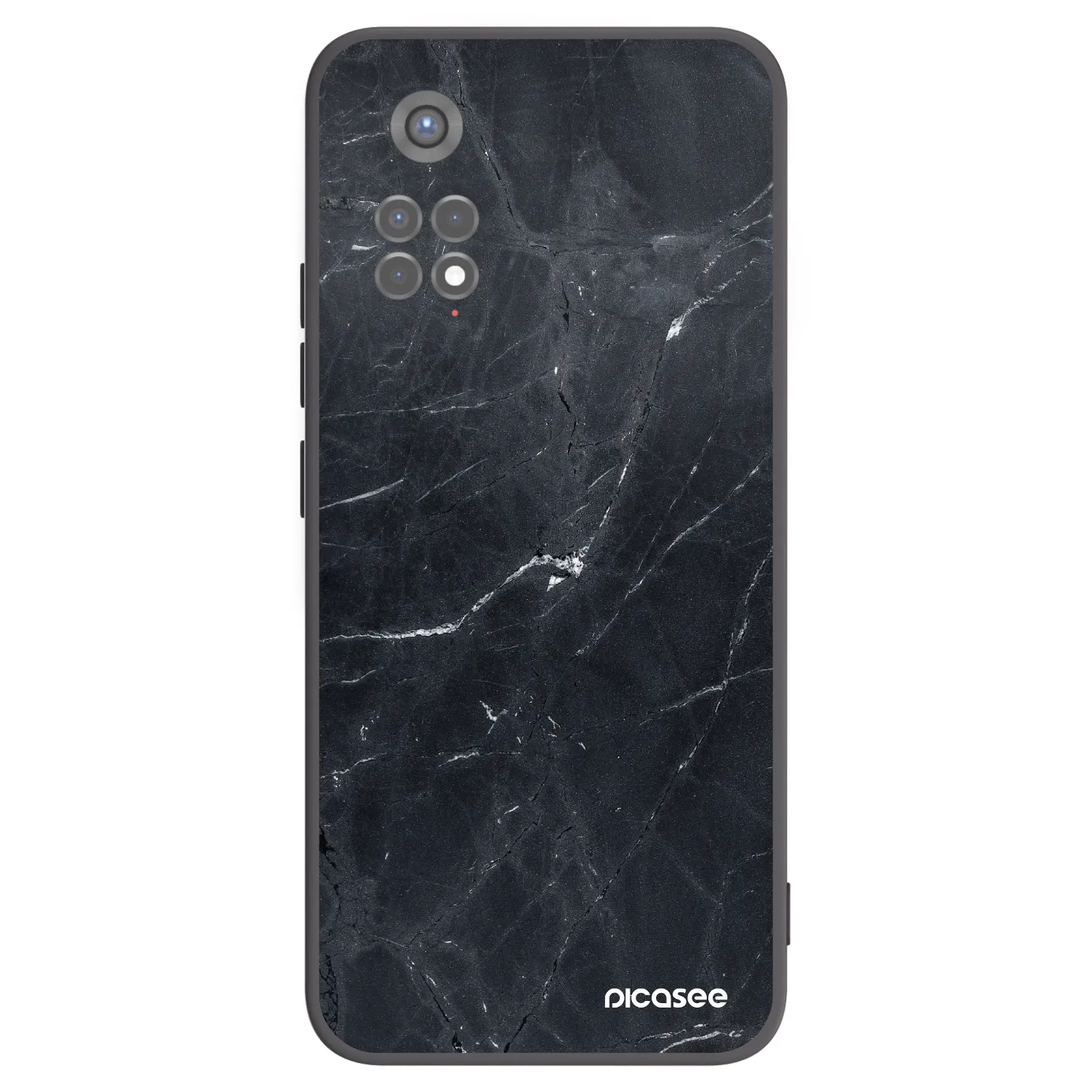 Picasee silikonový černý obal pro Xiaomi Redmi Note 11S 5G - Black marble