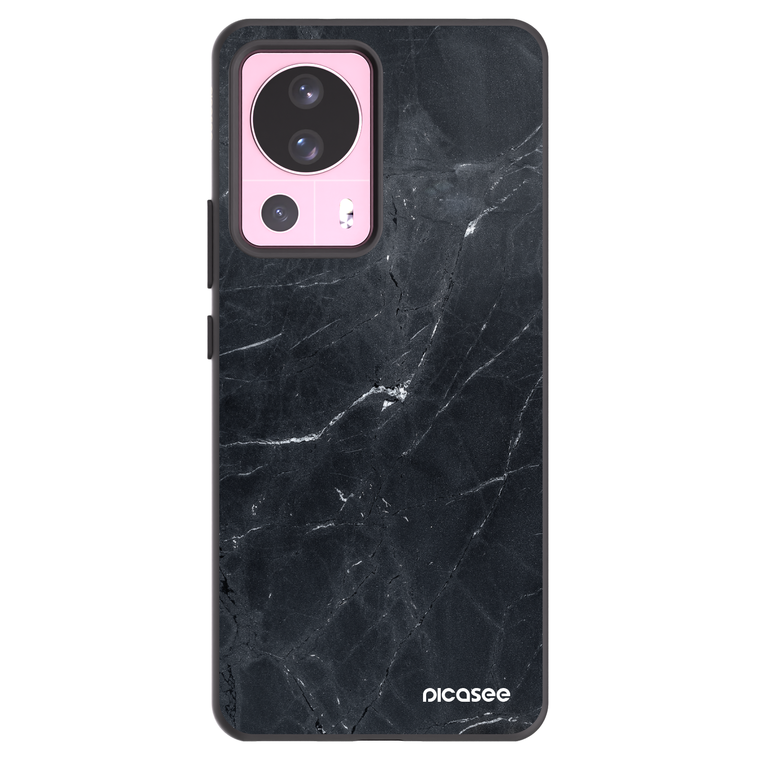 Picasee silikonový černý obal pro Xiaomi 13 Lite - Black marble