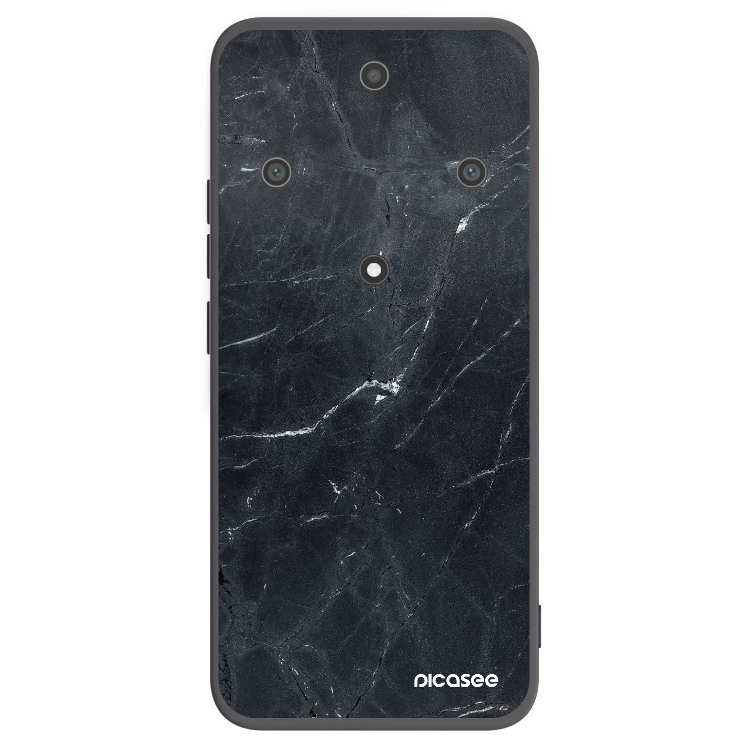 Picasee silikonový černý obal pro Honor Magic5 Lite 5G - Black marble