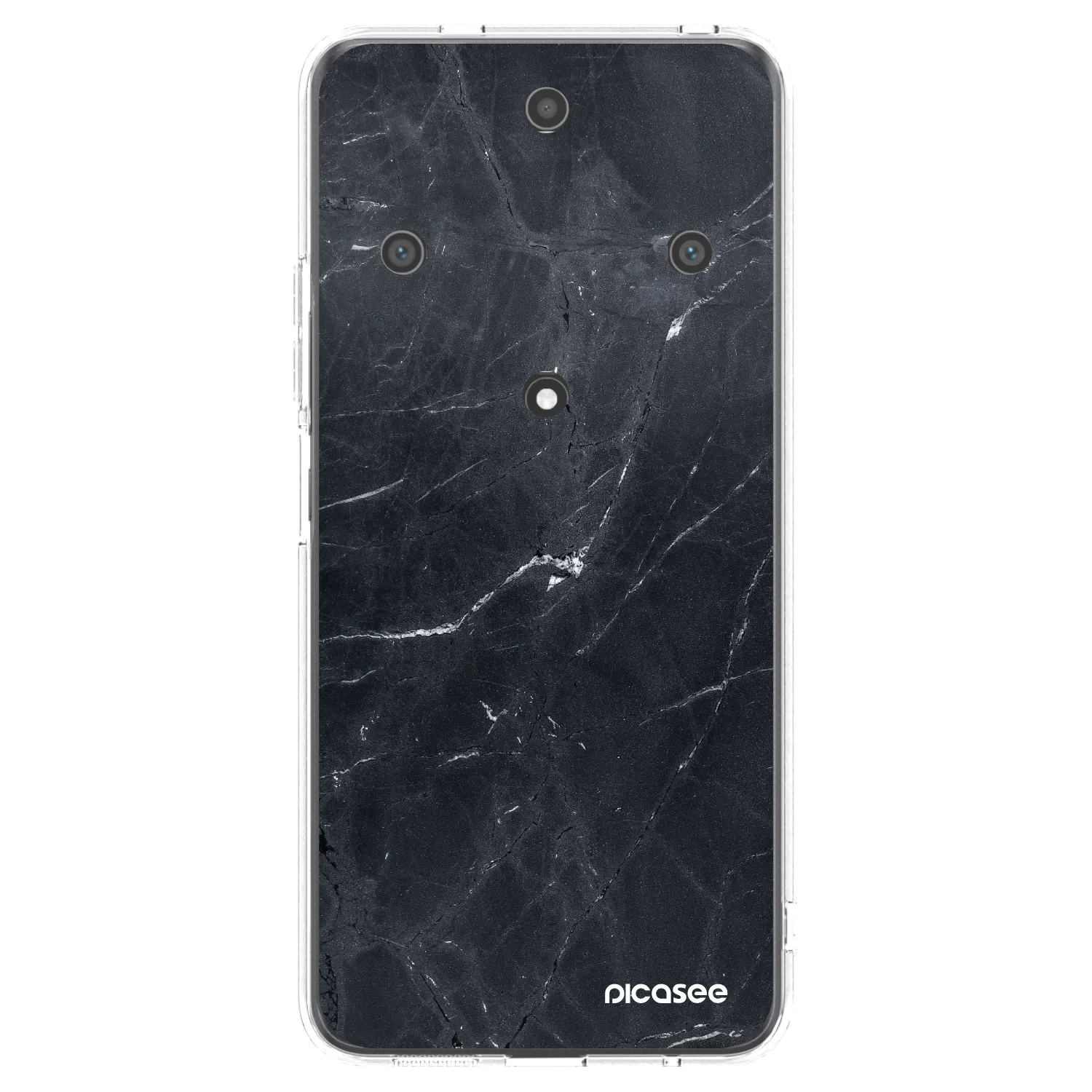 Picasee silikonový průhledný obal pro Honor Magic5 Lite 5G - Black marble