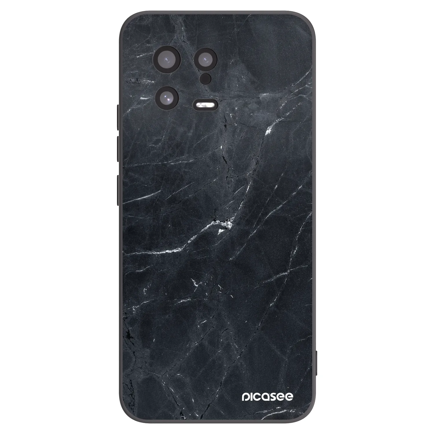 Picasee silikonový černý obal pro Xiaomi 13 - Black marble