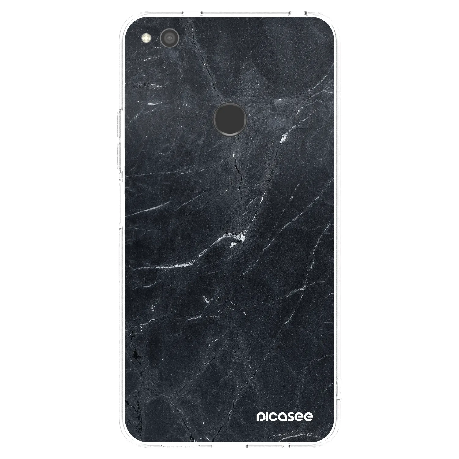 Picasee silikonový průhledný obal pro Huawei P9 Lite 2017 - Black marble