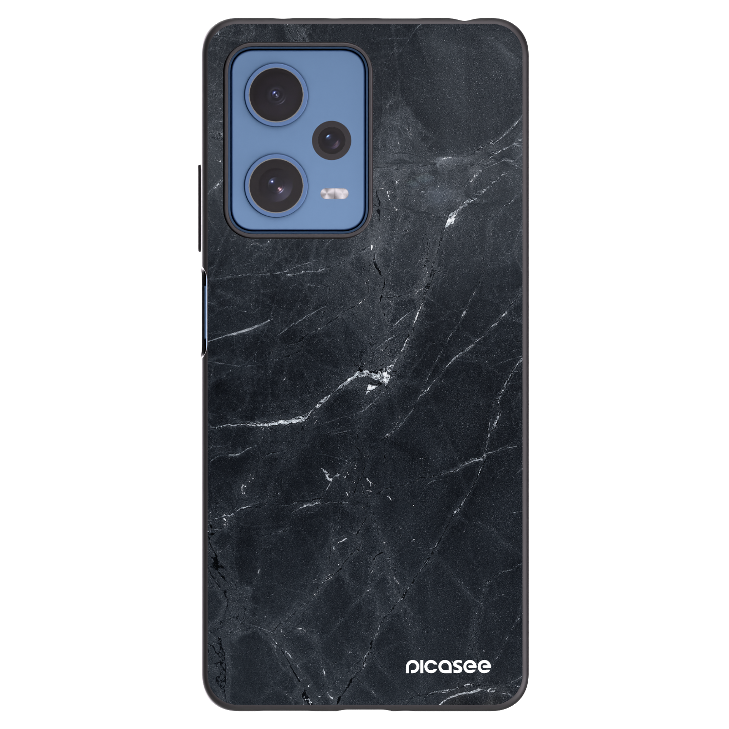 Picasee silikonový černý obal pro Xiaomi Redmi Note 12 Pro 5G - Black marble