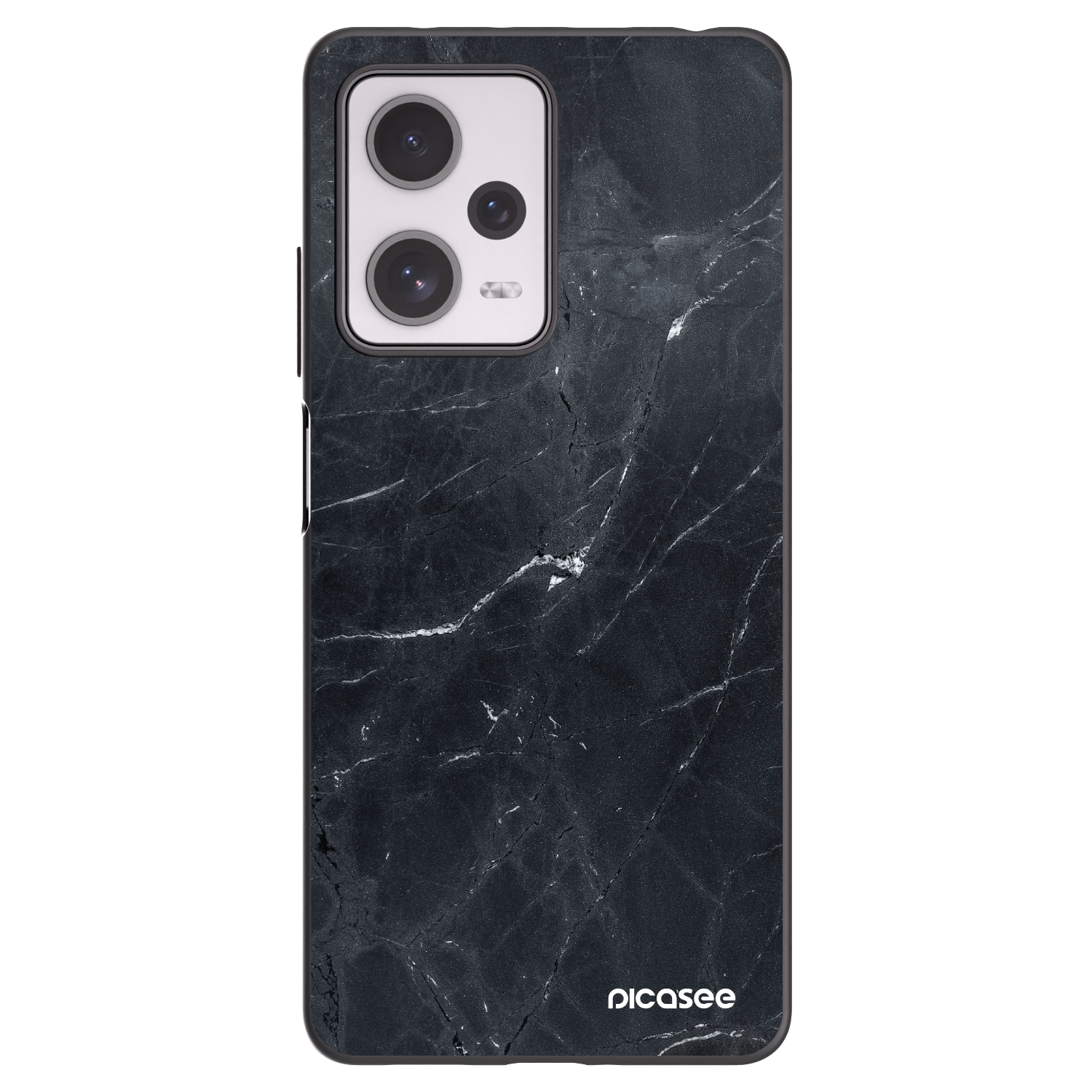 Picasee silikonový černý obal pro Xiaomi Redmi Note 12 Pro+ 5G - Black marble