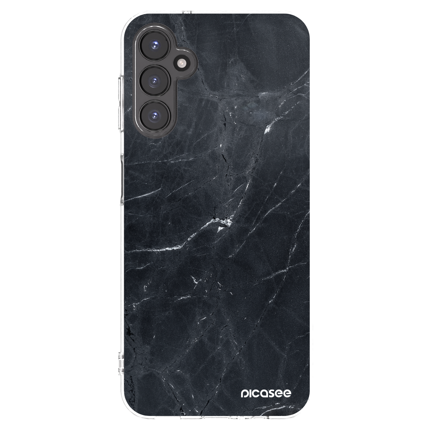 Picasee silikonový průhledný obal pro Samsung Galaxy A14 4G A145R - Black marble