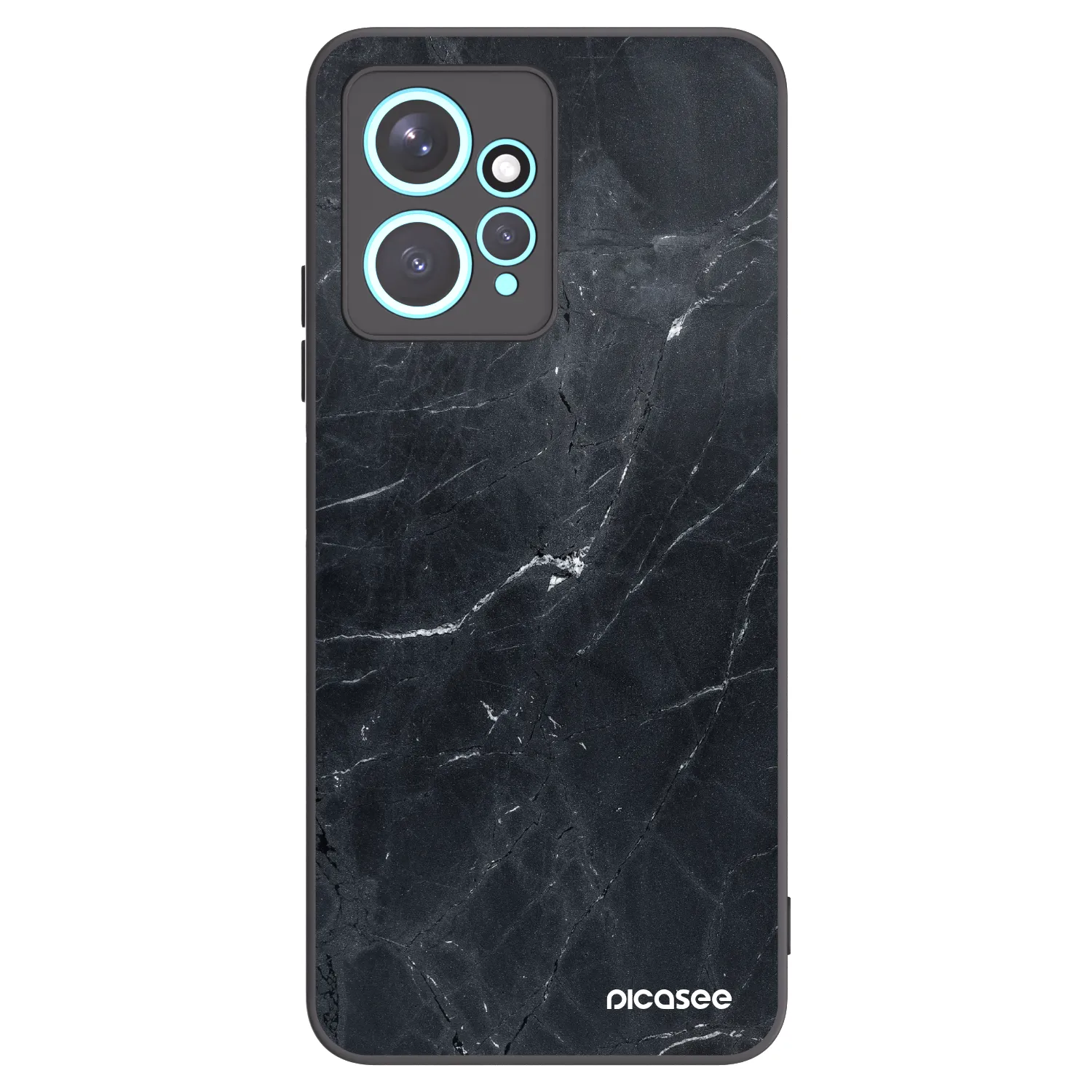 Picasee silikonový černý obal pro Xiaomi Redmi Note 12 4G - Black marble