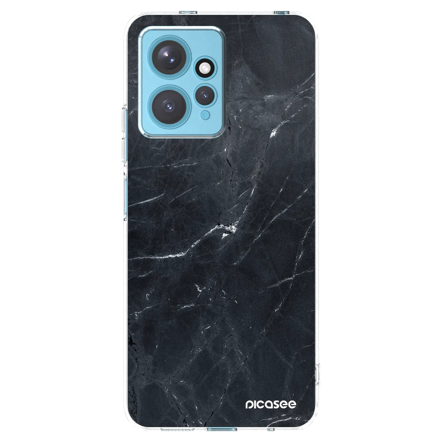 Picasee silikonový průhledný obal pro Xiaomi Redmi Note 12 4G - Black marble