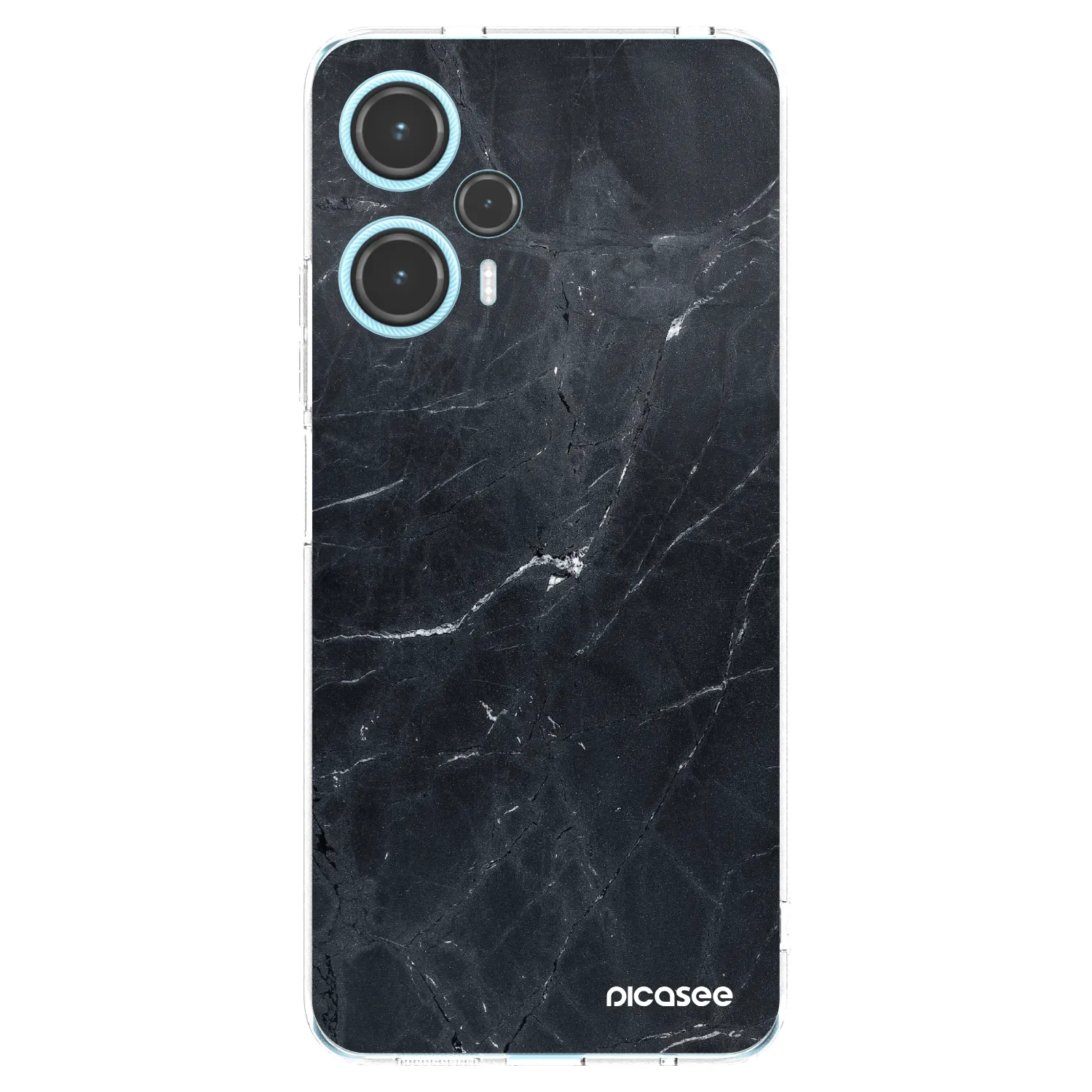 Picasee silikonový průhledný obal pro Xiaomi Poco F5 - Black marble