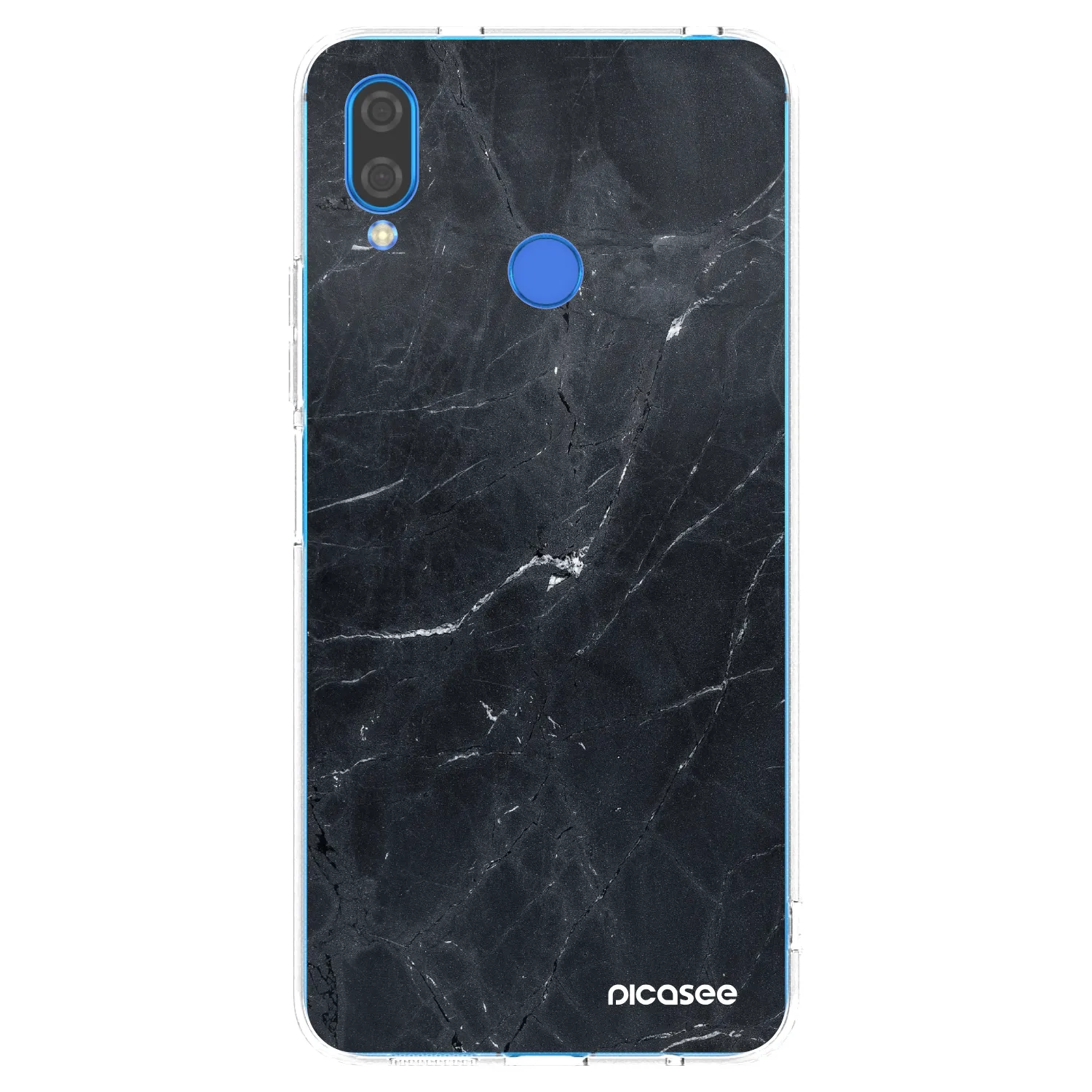 Picasee silikonový průhledný obal pro Huawei Nova 3 - Black marble