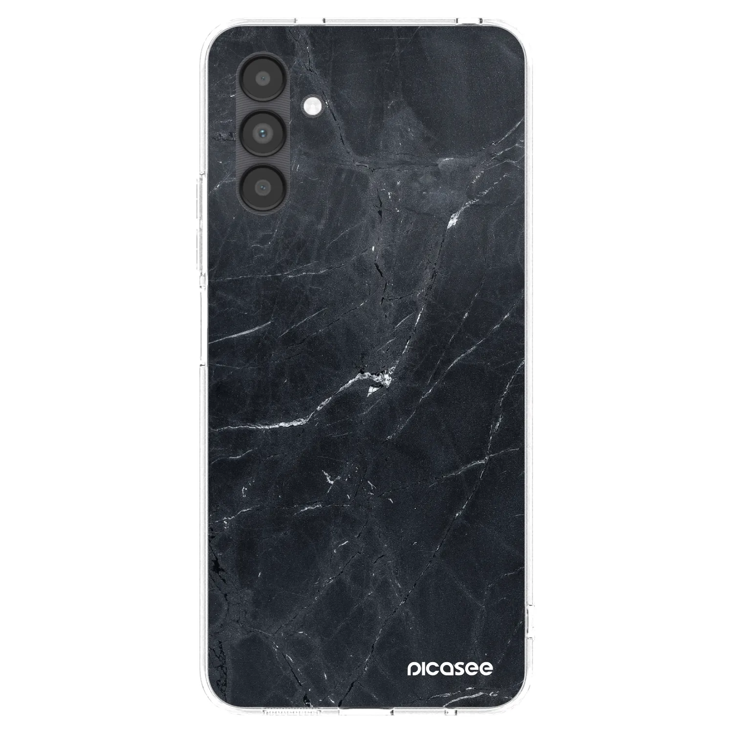 Picasee silikonový průhledný obal pro Samsung Galaxy A04s A047F - Black marble