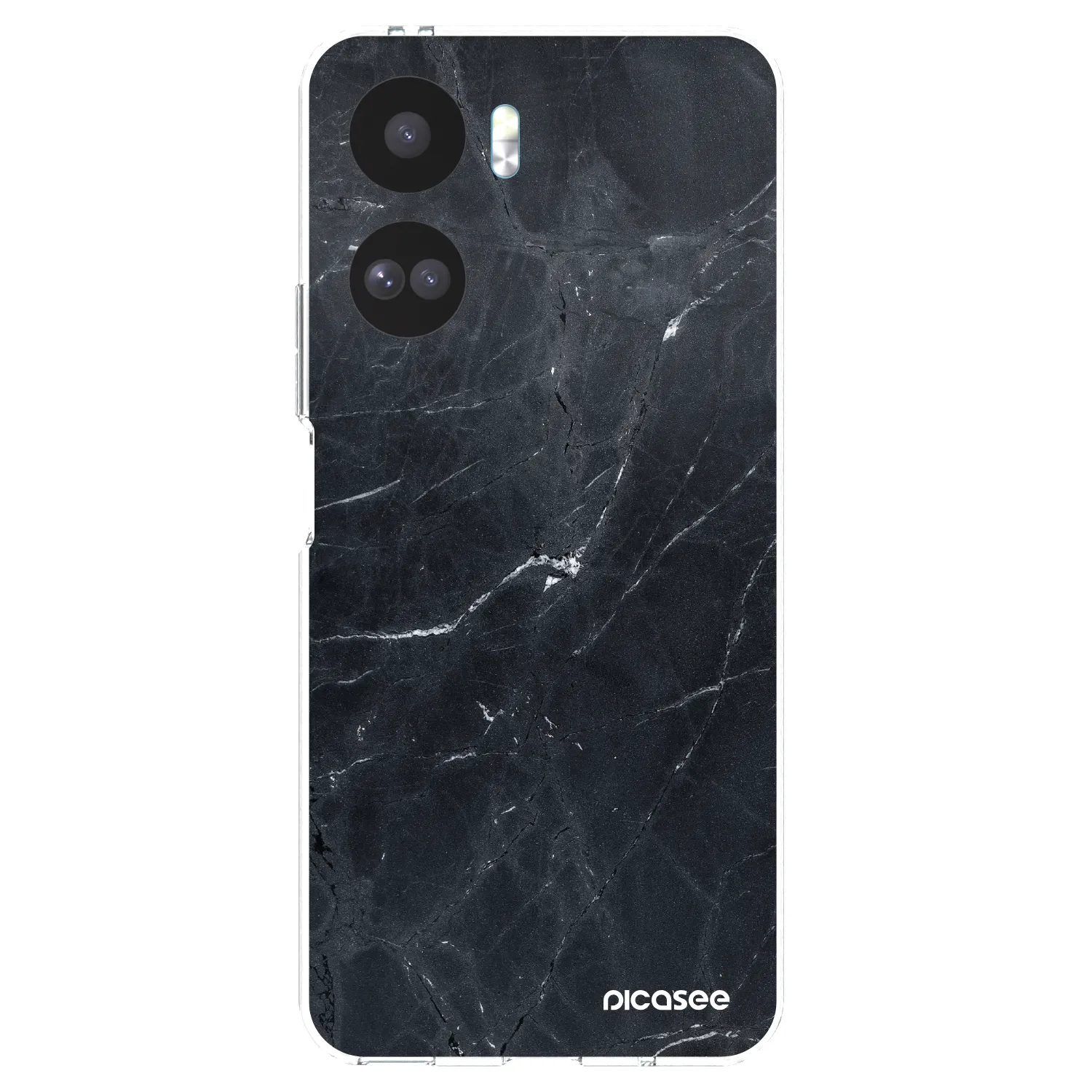 Picasee silikonový průhledný obal pro Honor 90 Lite 5G - Black marble