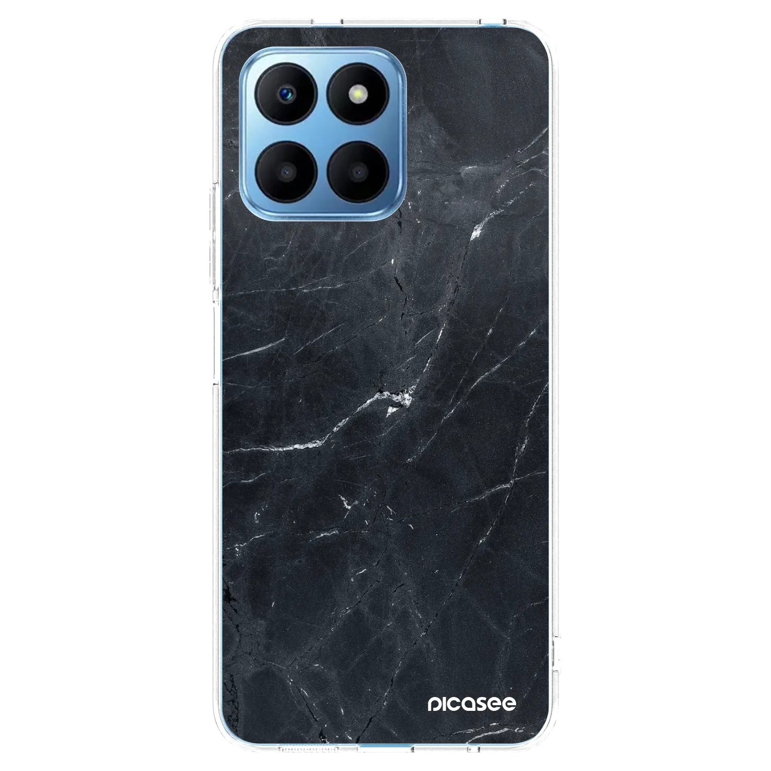 Picasee silikonový průhledný obal pro Honor 70 Lite - Black marble
