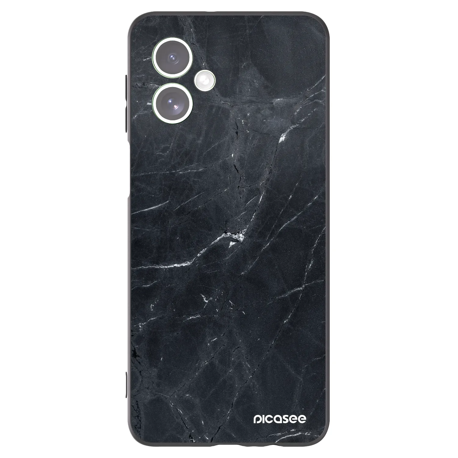 Picasee silikonový černý obal pro Motorola Moto G54 5G - Black marble