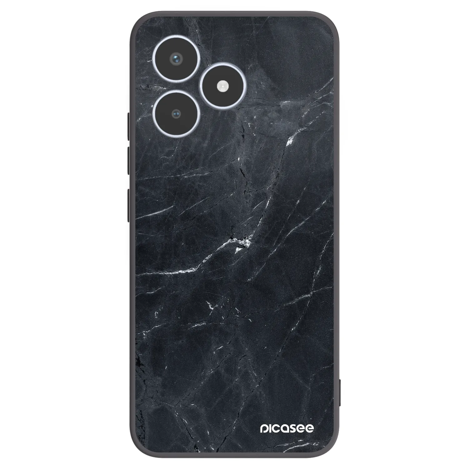 Picasee silikonový černý obal pro Realme C53 - Black marble