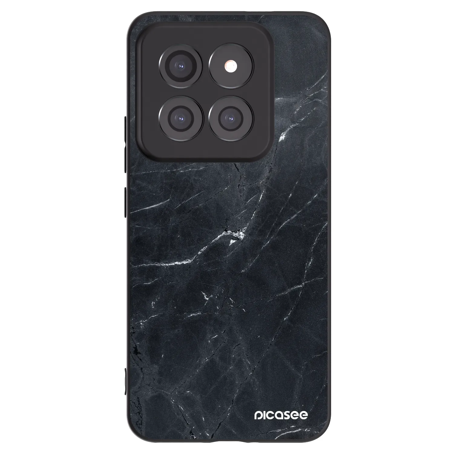 Picasee silikonový černý obal pro Xiaomi 14 Pro - Black marble