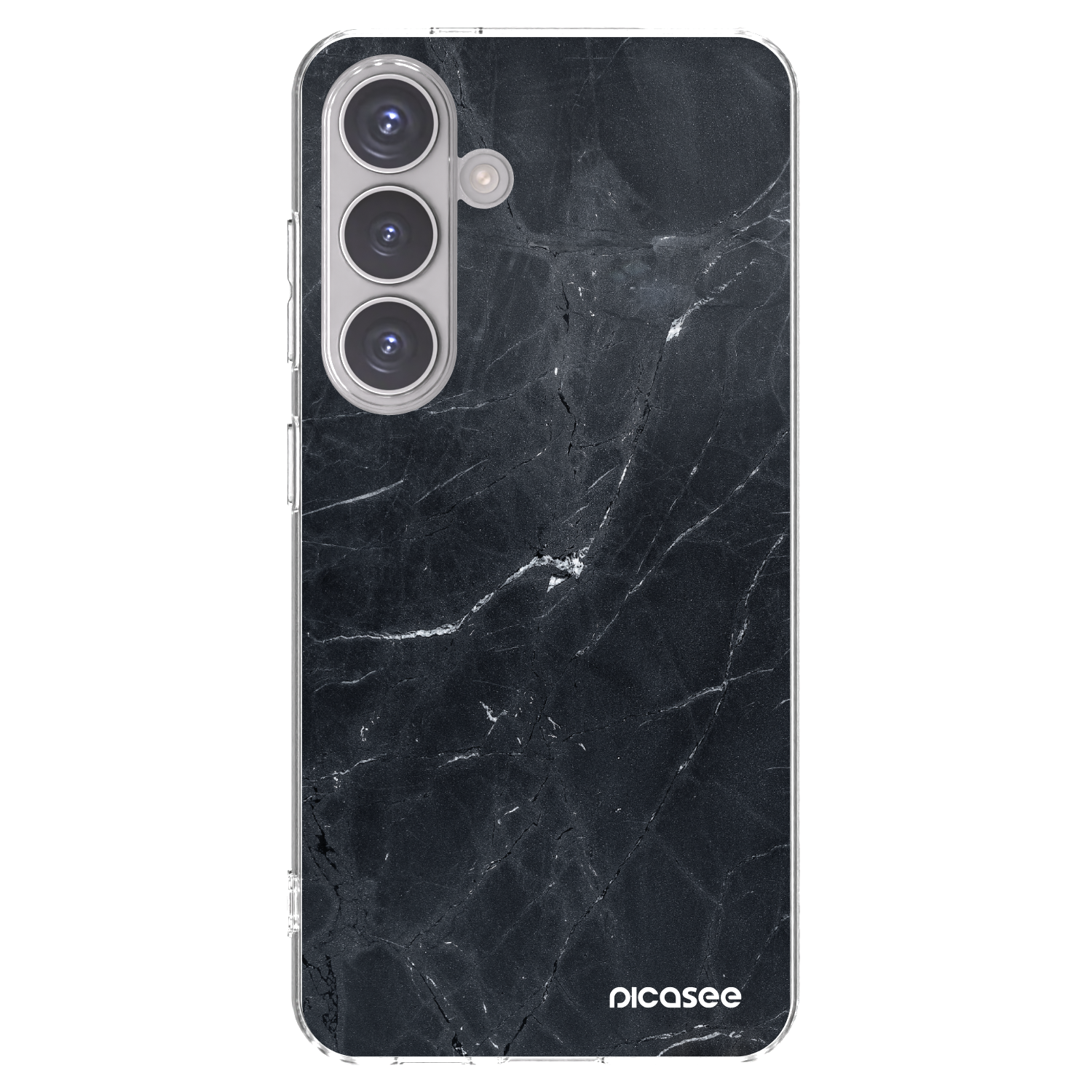 Picasee silikonový průhledný obal pro Samsung Galaxy S24 S921B 5G - Black marble