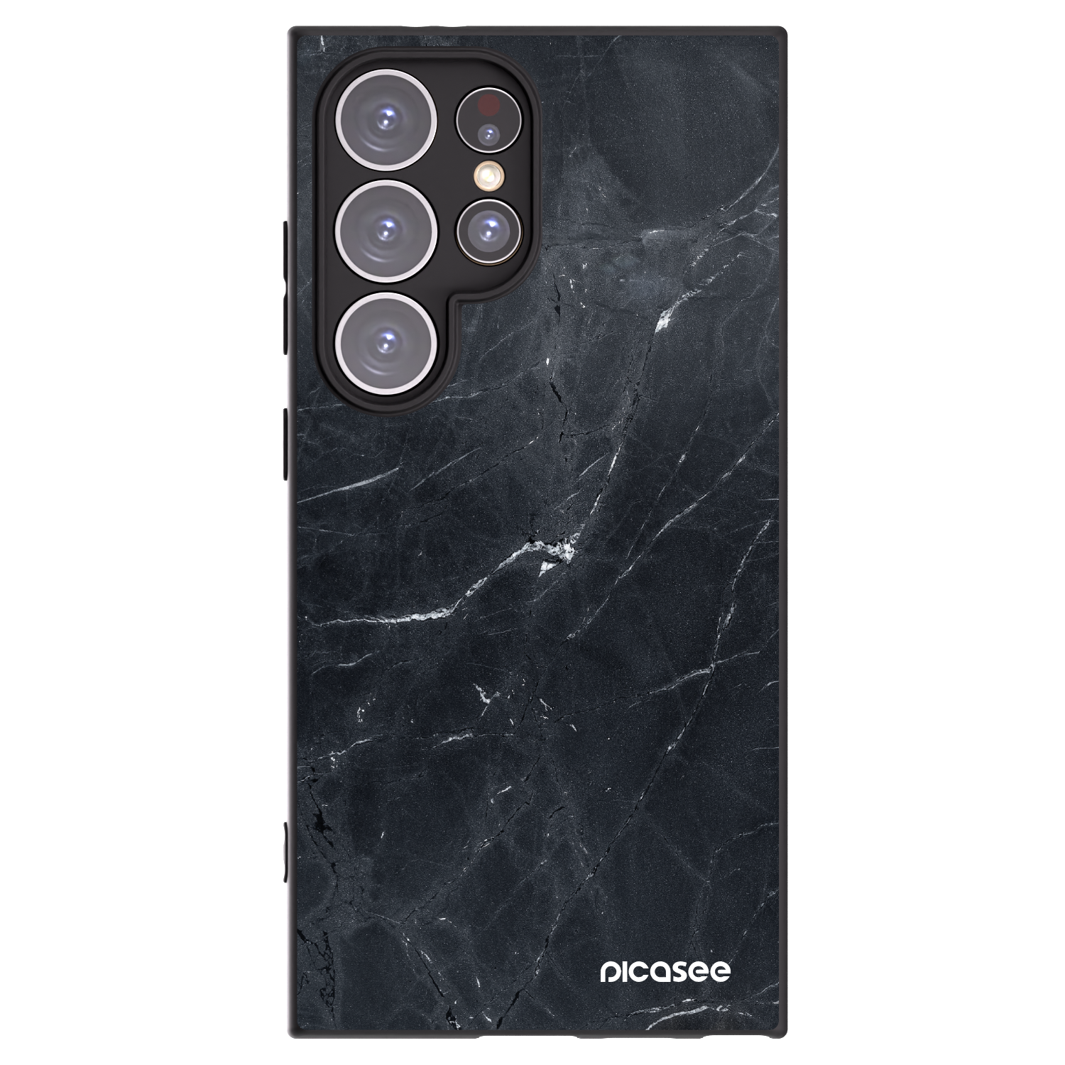 Picasee silikonový černý obal pro Samsung Galaxy S24 Ultra S928B 5G - Black marble