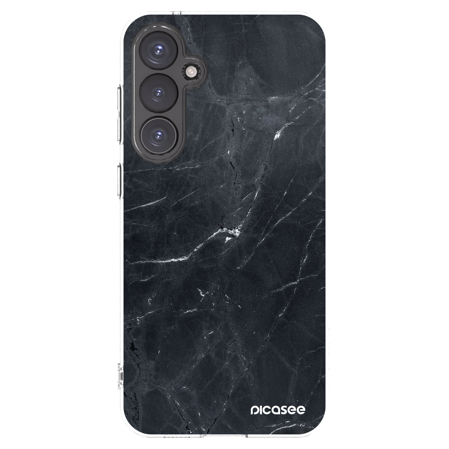Picasee silikonový průhledný obal pro Samsung Galaxy S23 FE S711B - Black marble