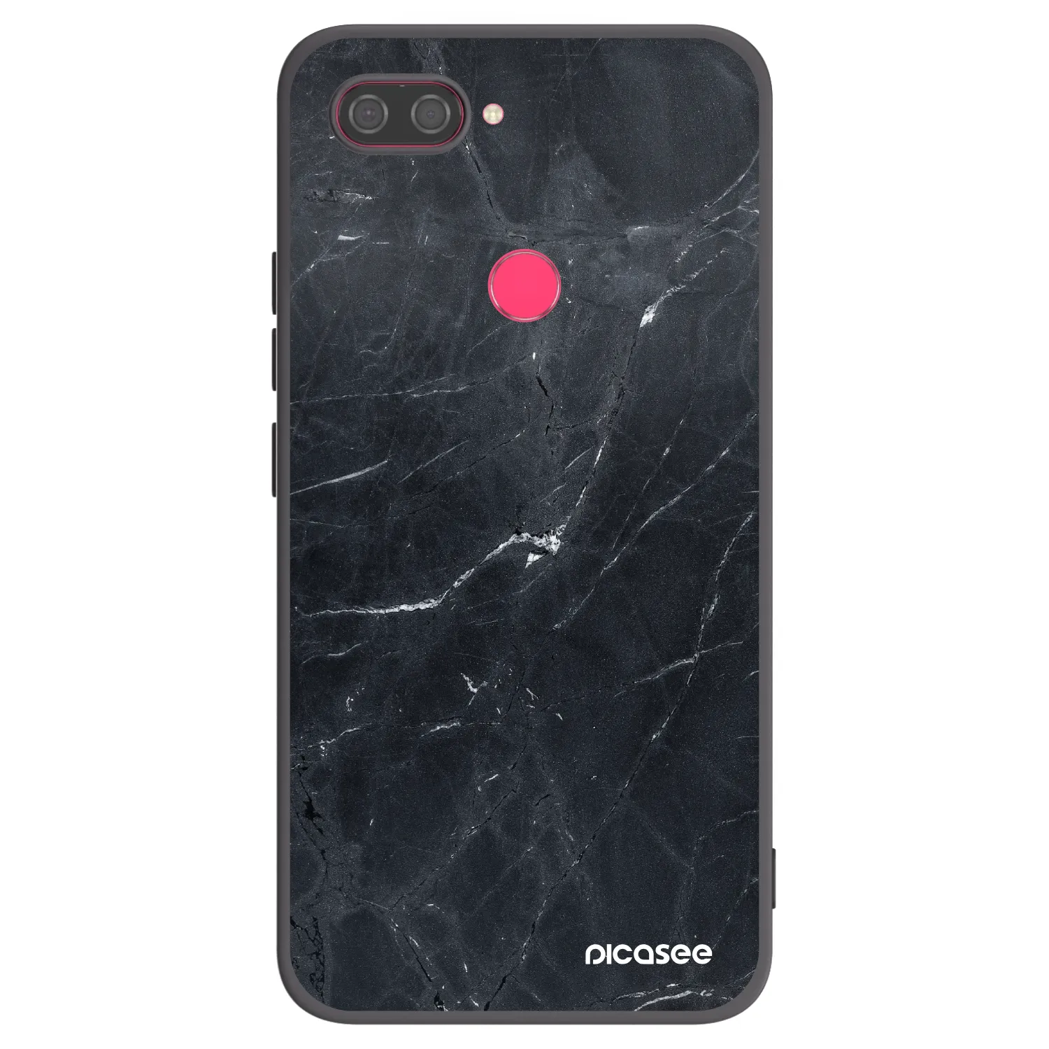 Picasee silikonový černý obal pro Xiaomi Mi 8 Lite - Black marble