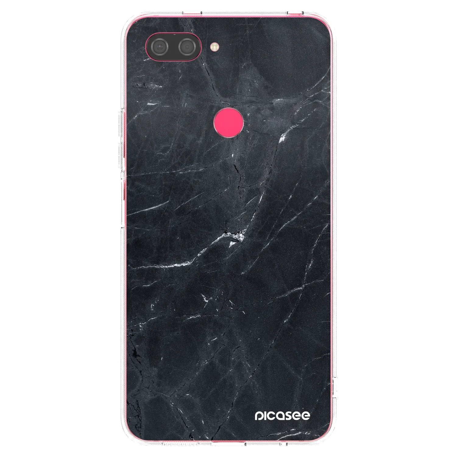 Picasee silikonový průhledný obal pro Xiaomi Mi 8 Lite - Black marble