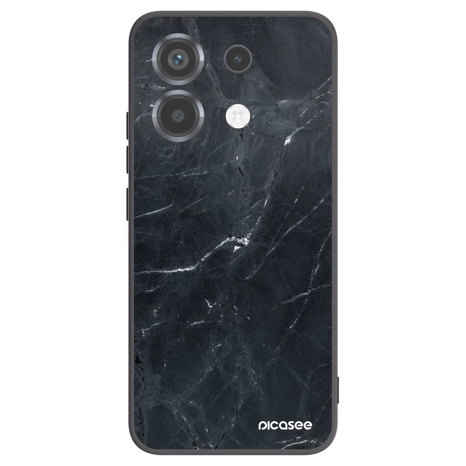Picasee silikonový černý obal pro Xiaomi Poco X6 - Black marble
