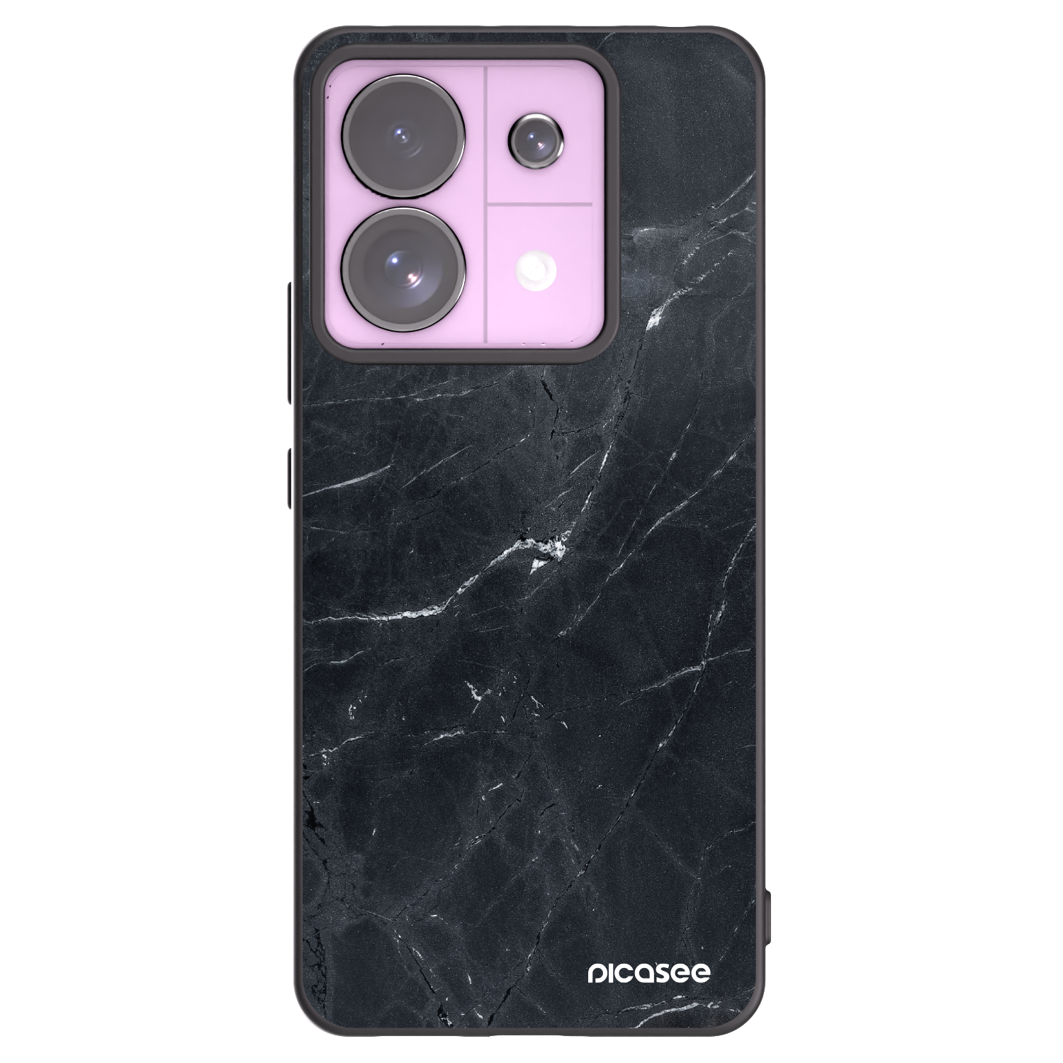 Picasee silikonový černý obal pro Xiaomi Redmi Note 13 Pro 5G - Black marble