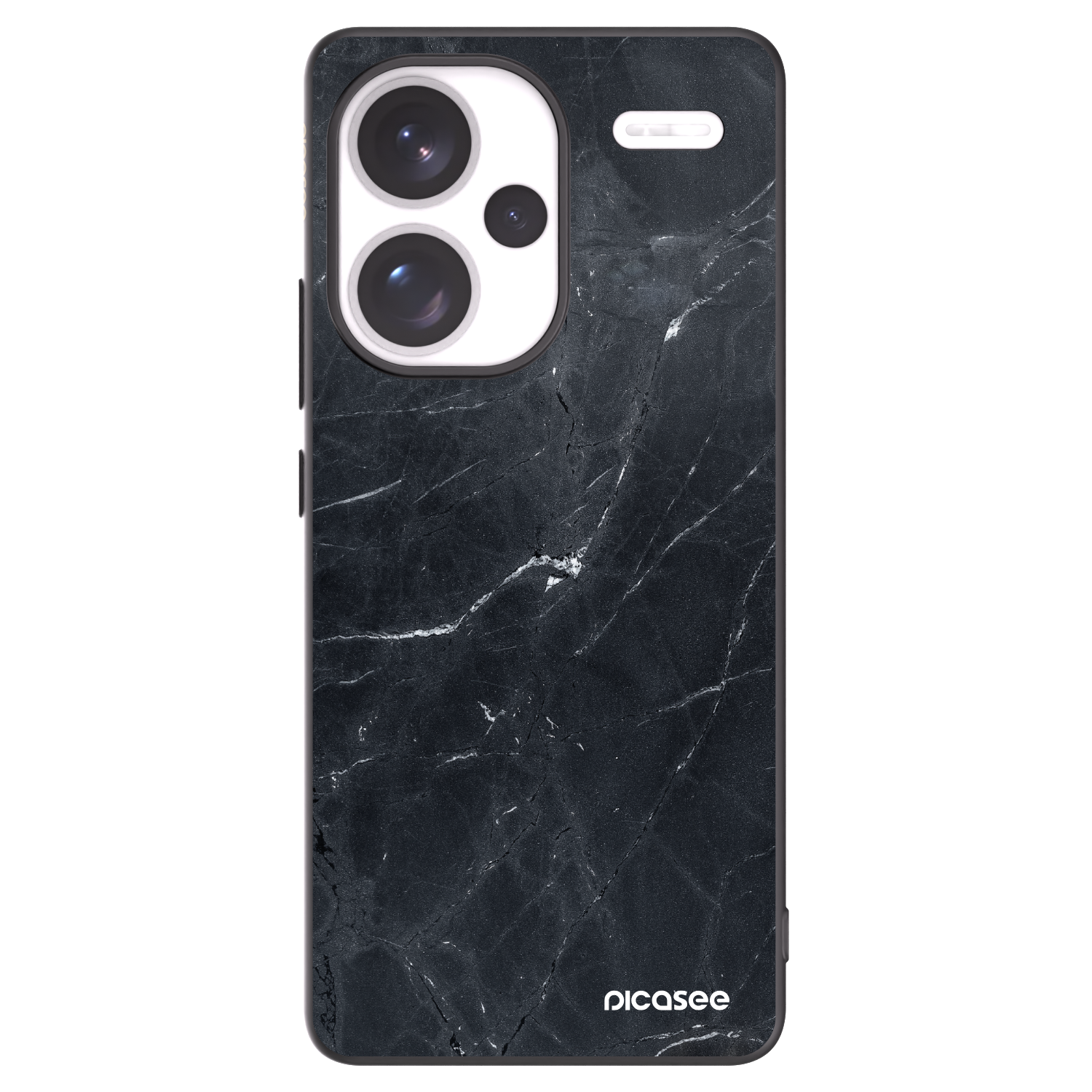 Picasee silikonový černý obal pro Xiaomi Redmi Note 13 Pro+ 5G - Black marble