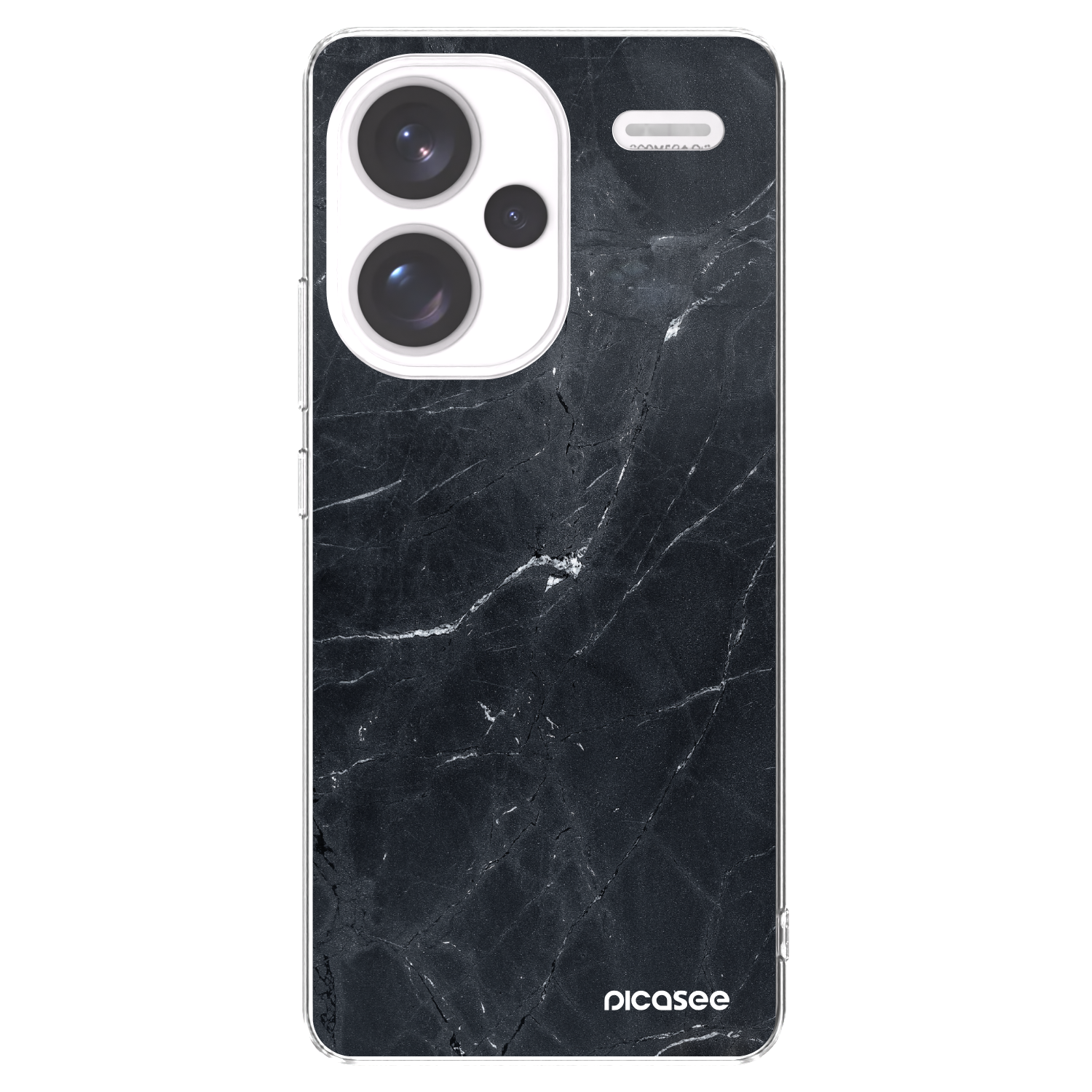 Picasee silikonový průhledný obal pro Xiaomi Redmi Note 13 Pro+ 5G - Black marble