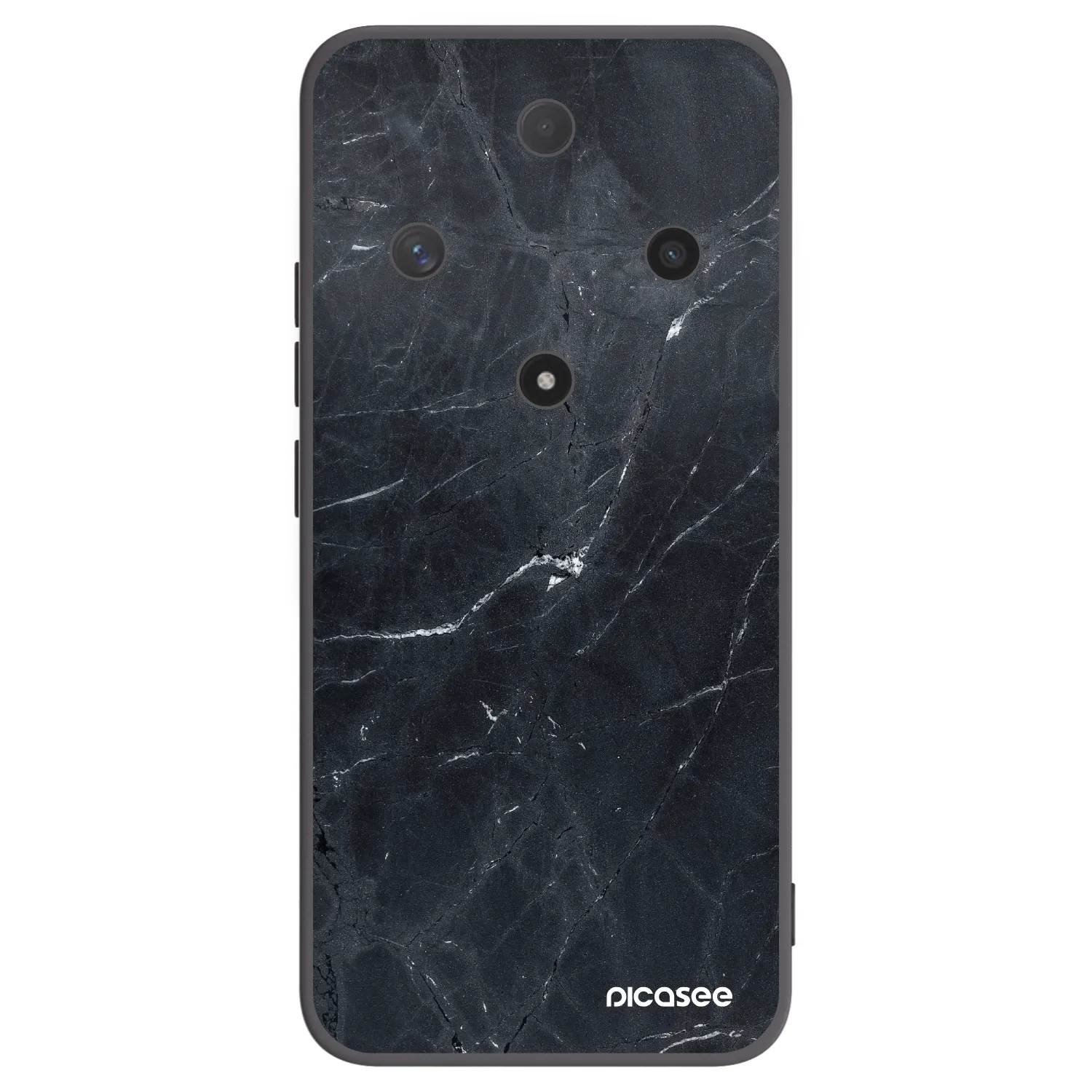Picasee silikonový černý obal pro Honor Magic6 Lite 5G - Black marble