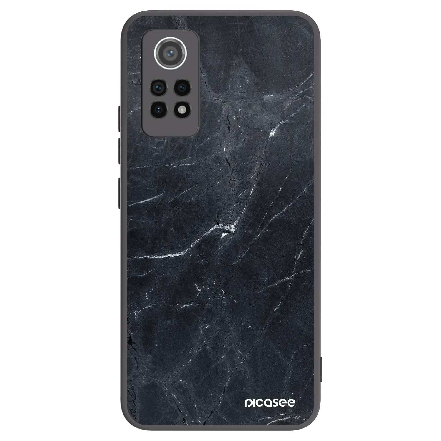 Picasee silikonový černý obal pro Xiaomi Redmi Note 12 Pro 4G - Black marble