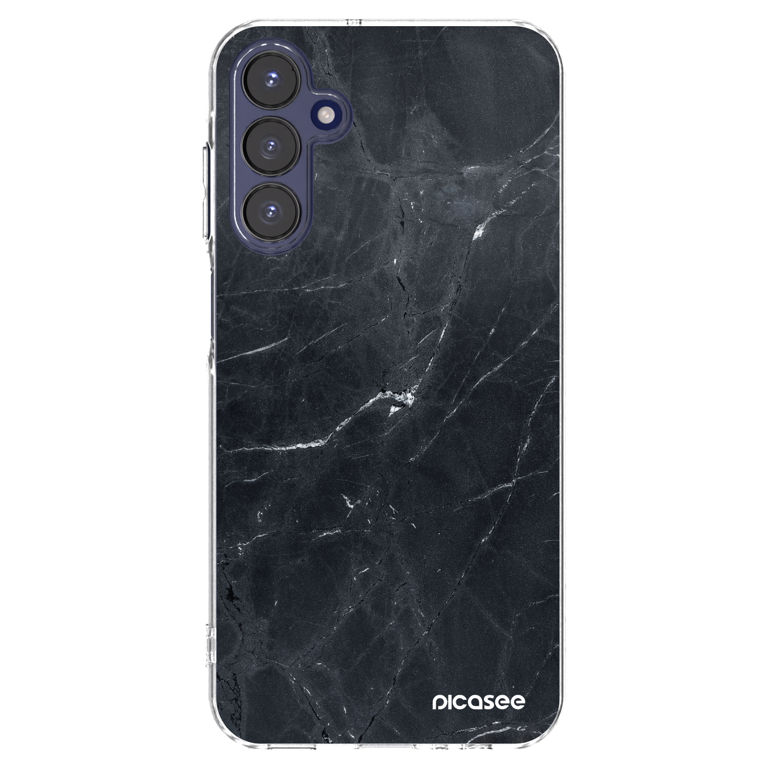 Picasee silikonový průhledný obal pro Samsung Galaxy A15 A155F 4G - Black marble