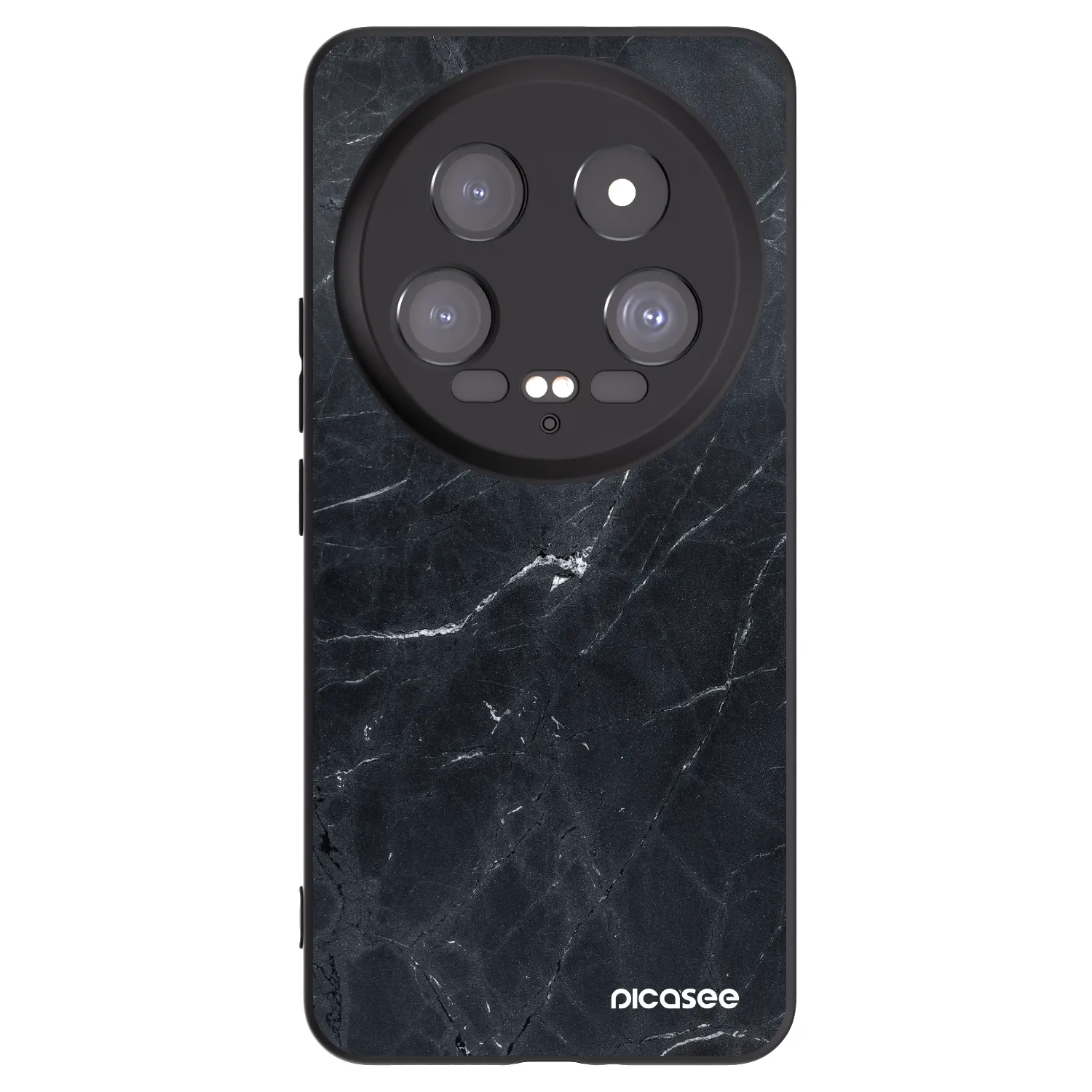 Picasee silikonový černý obal pro Xiaomi 14 Ultra - Black marble